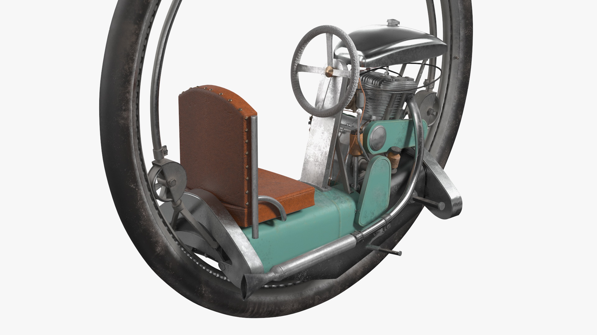 3D model Historic Riding Monowheel Used