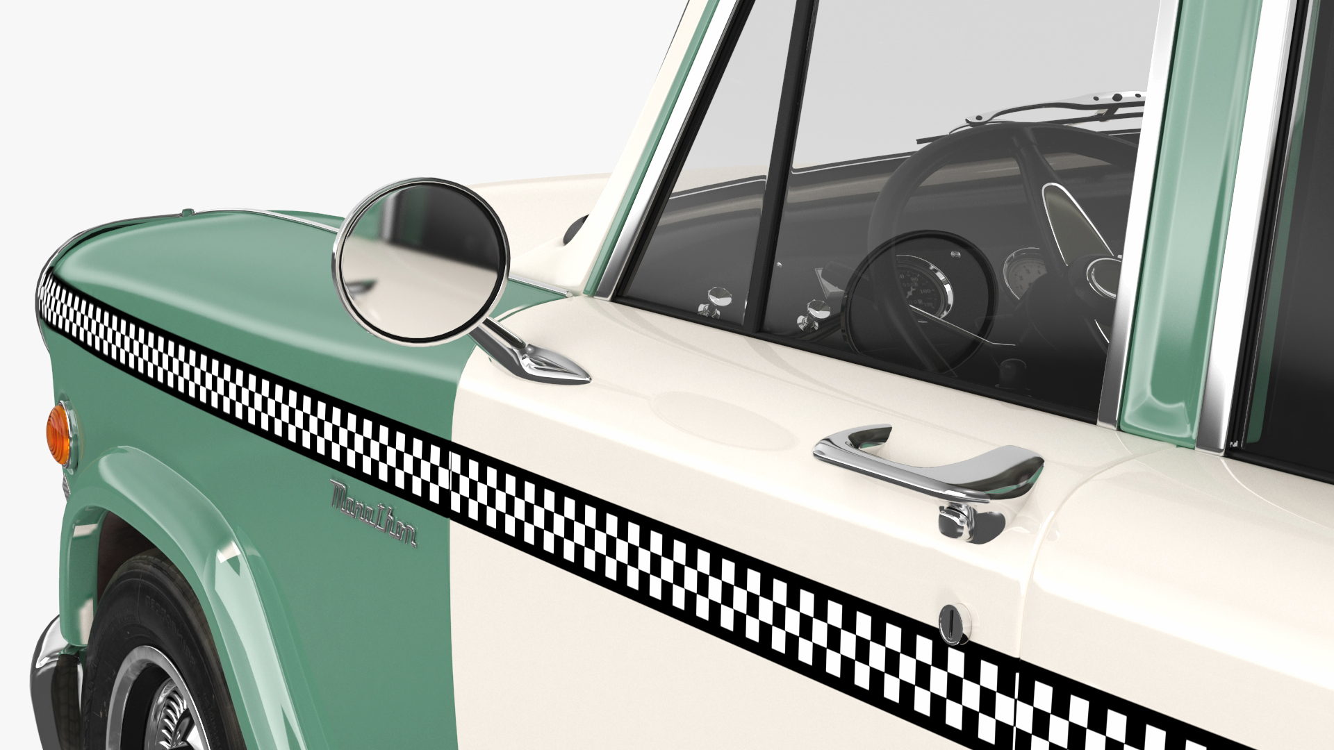 Vintage Checker Taxi Cab 3D model