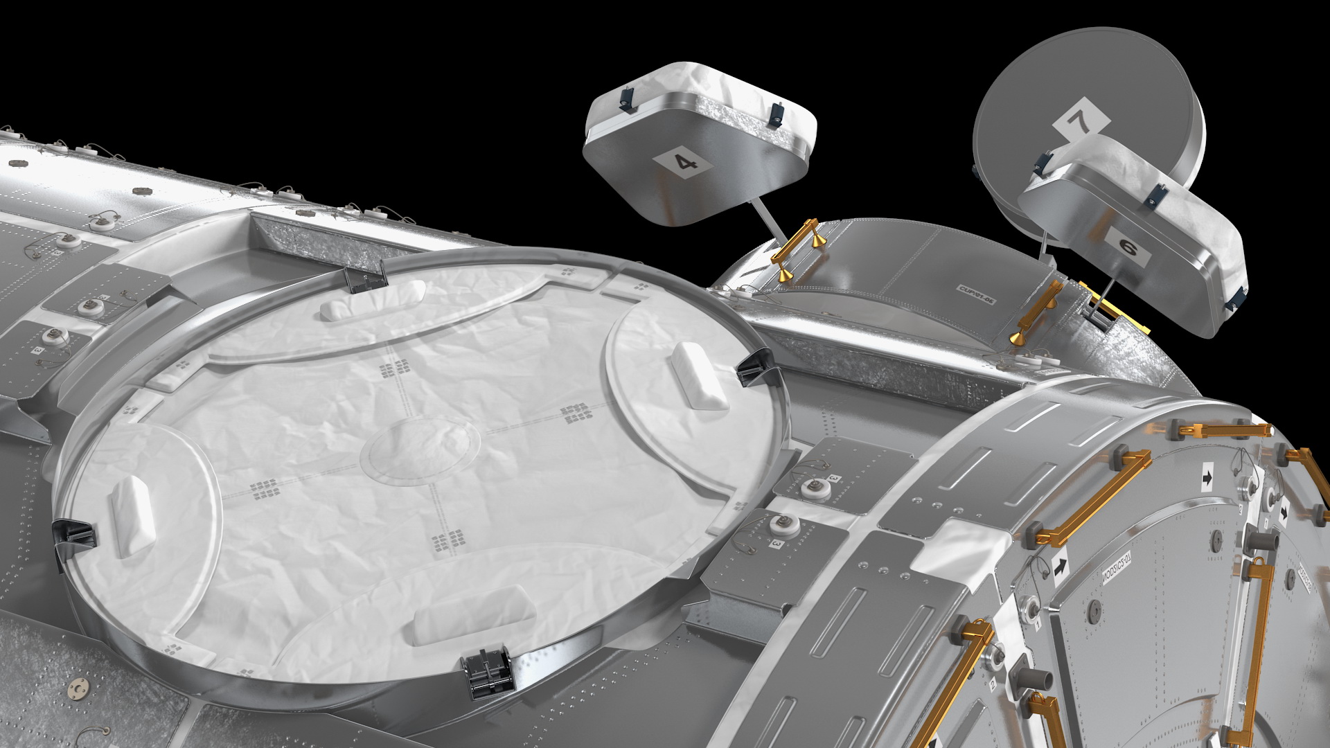 3D ISS Module Tranquility Node 3 with Cupola Module model