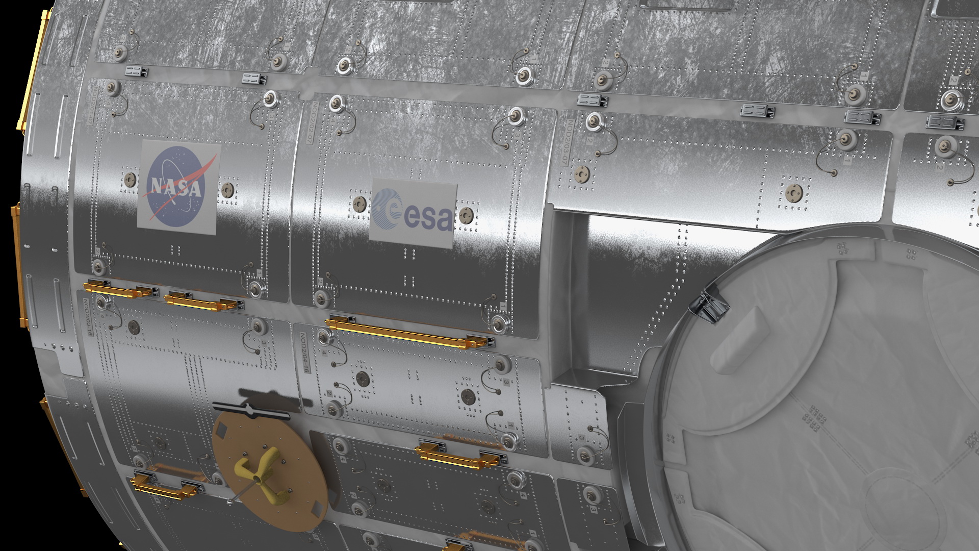 3D ISS Module Tranquility Node 3 with Cupola Module model