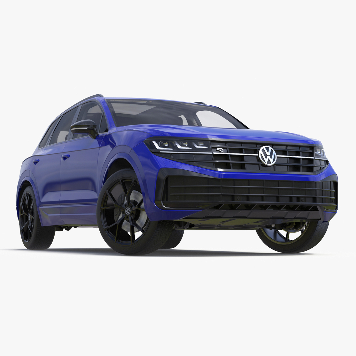 3D model Volkswagen Touareg 2024 Blue Rigged