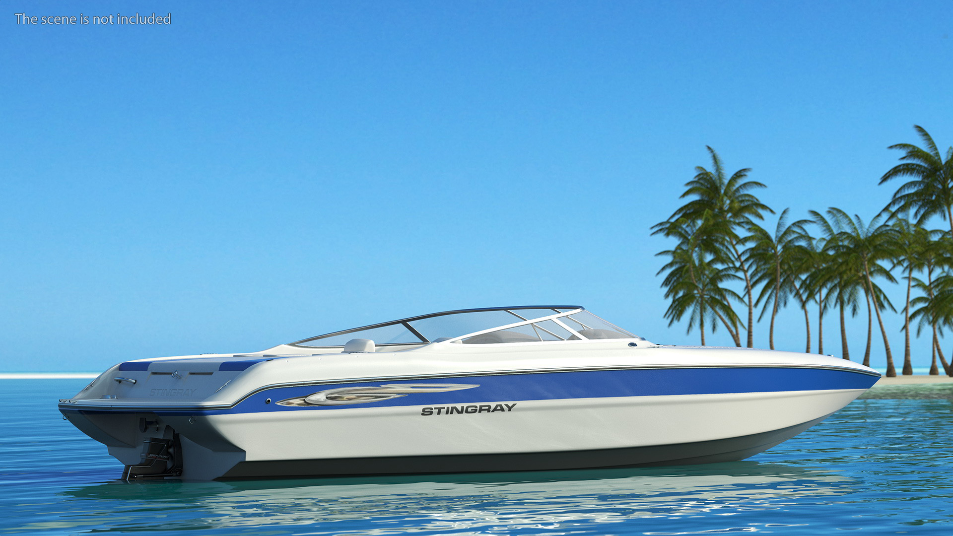 Deck Boat Stingray White 3D model