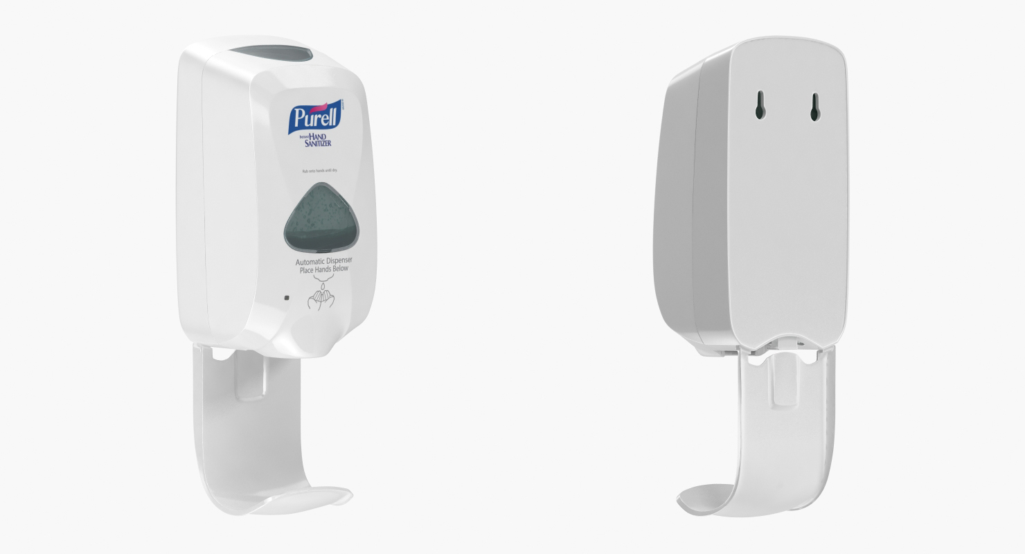 Sanitizer Dispenser with Hand 3D model