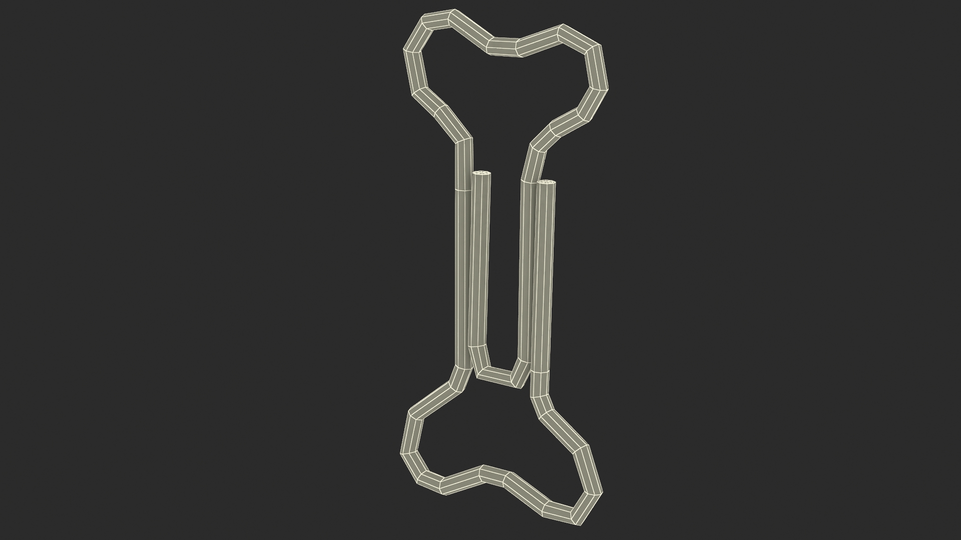 Bone Shaped Paper Clip 3D