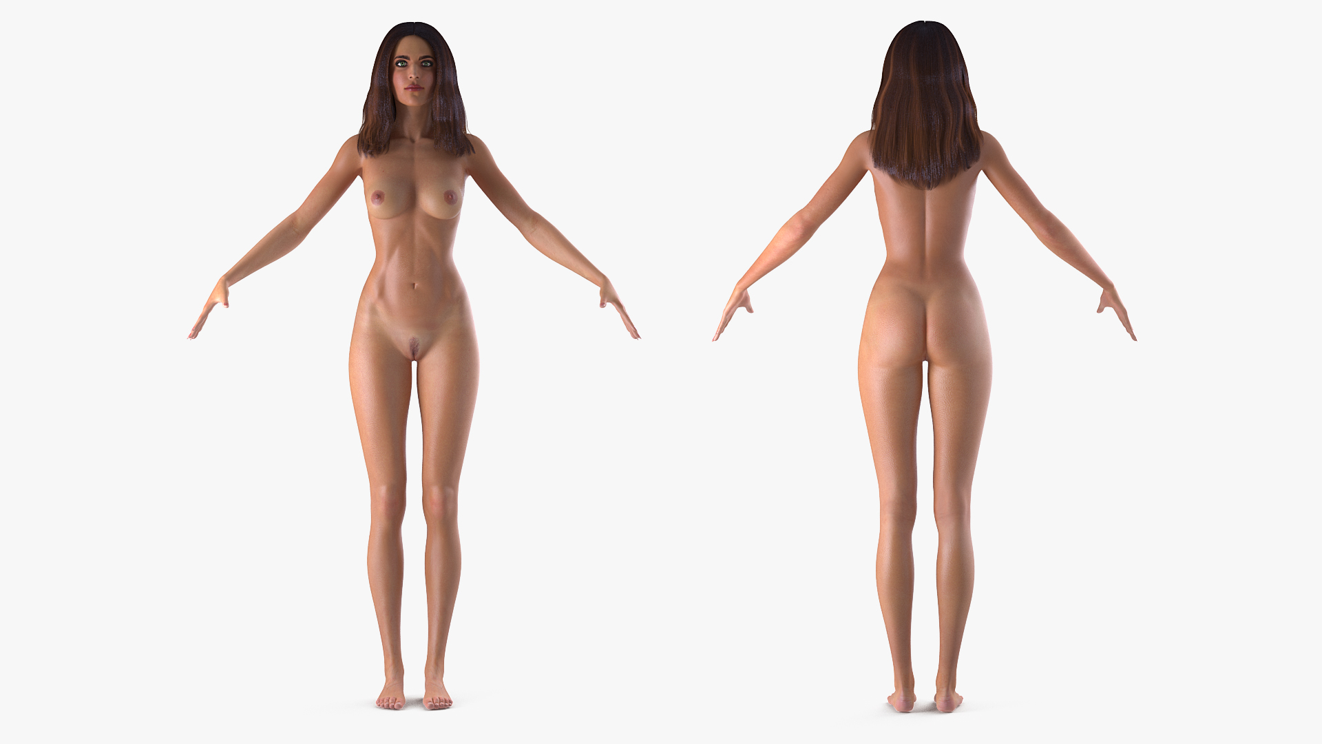 Nude Woman Rigged 3D