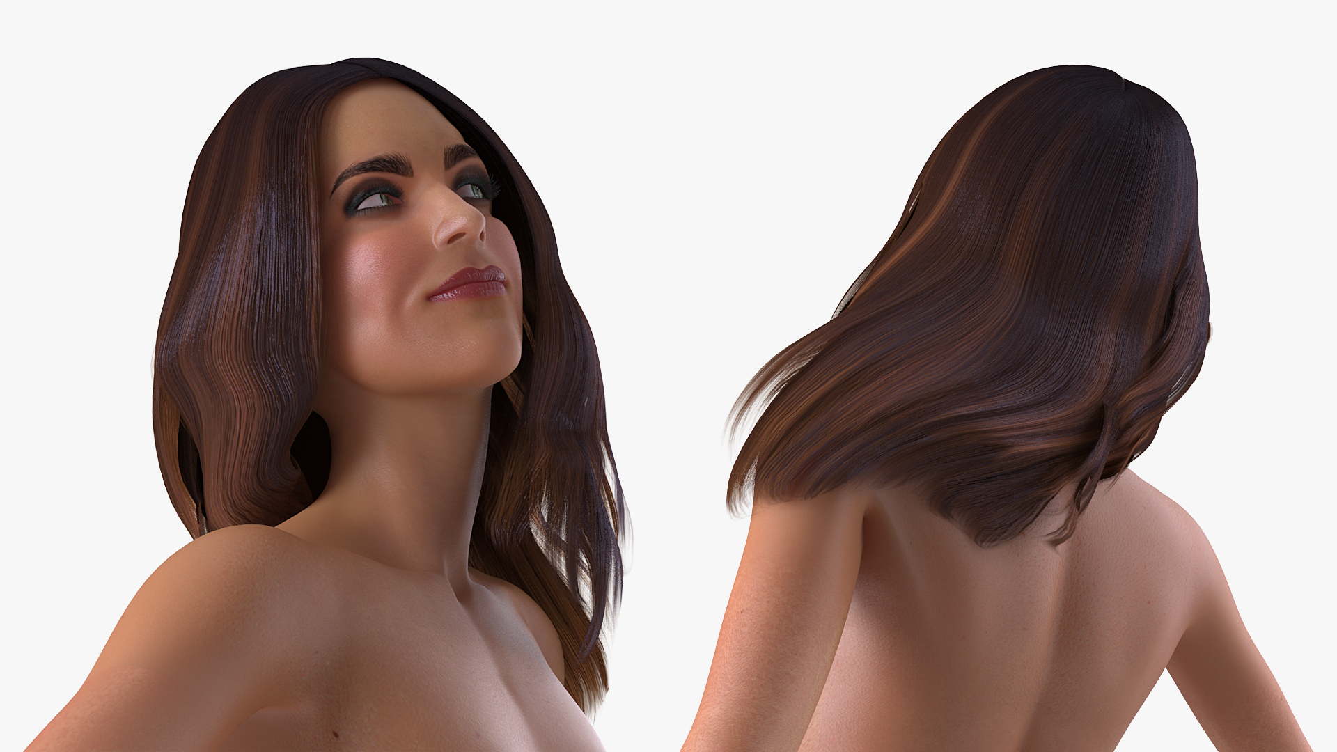 Nude Woman Rigged 3D