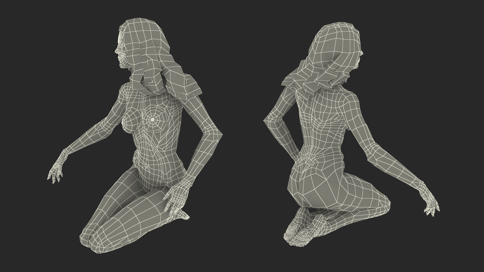 Nude Woman Rigged 3D