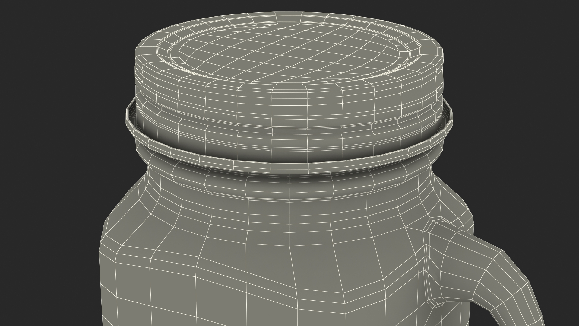 Drinking Jar with Handle 3D model