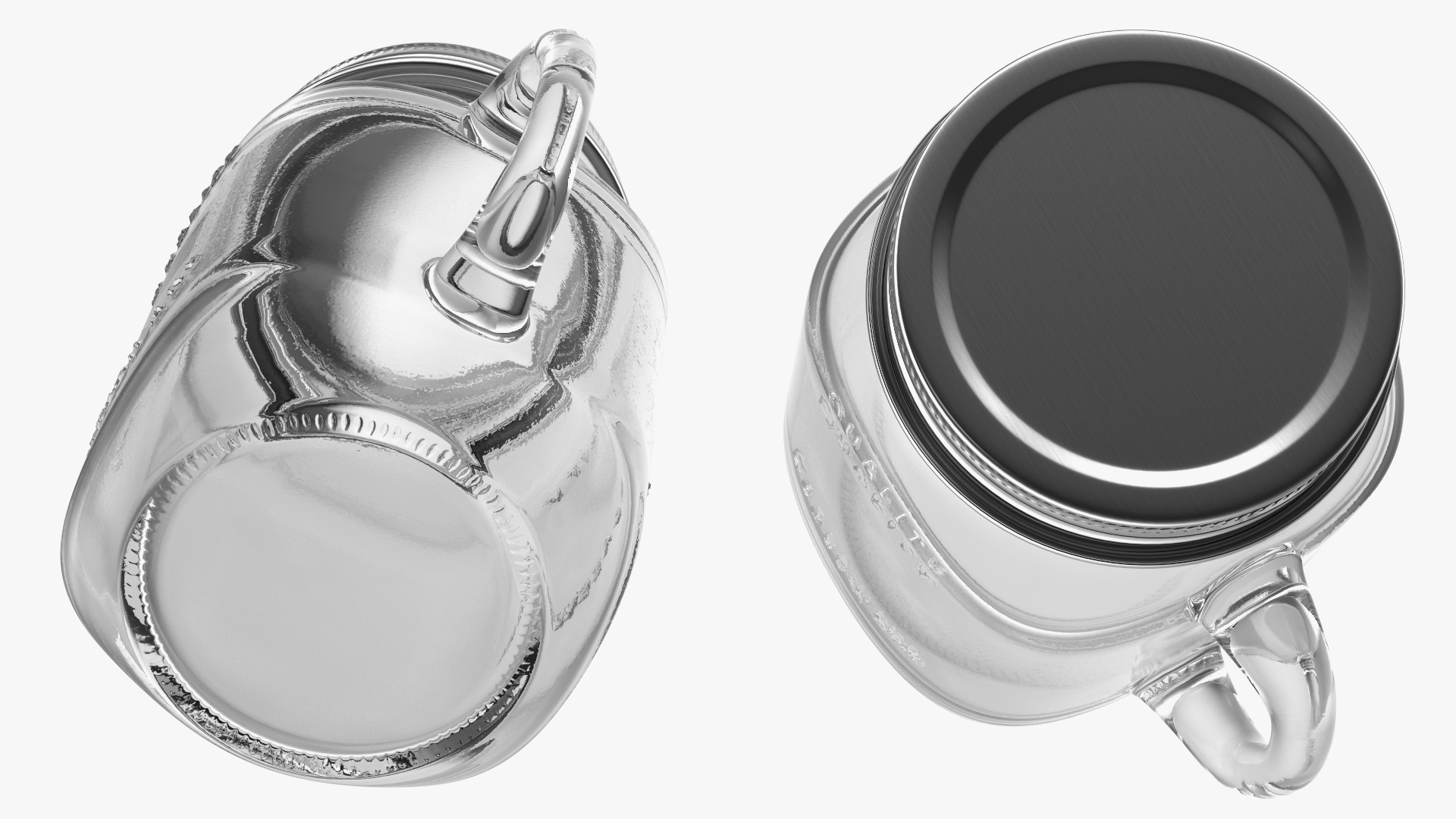 Drinking Jar with Handle 3D model