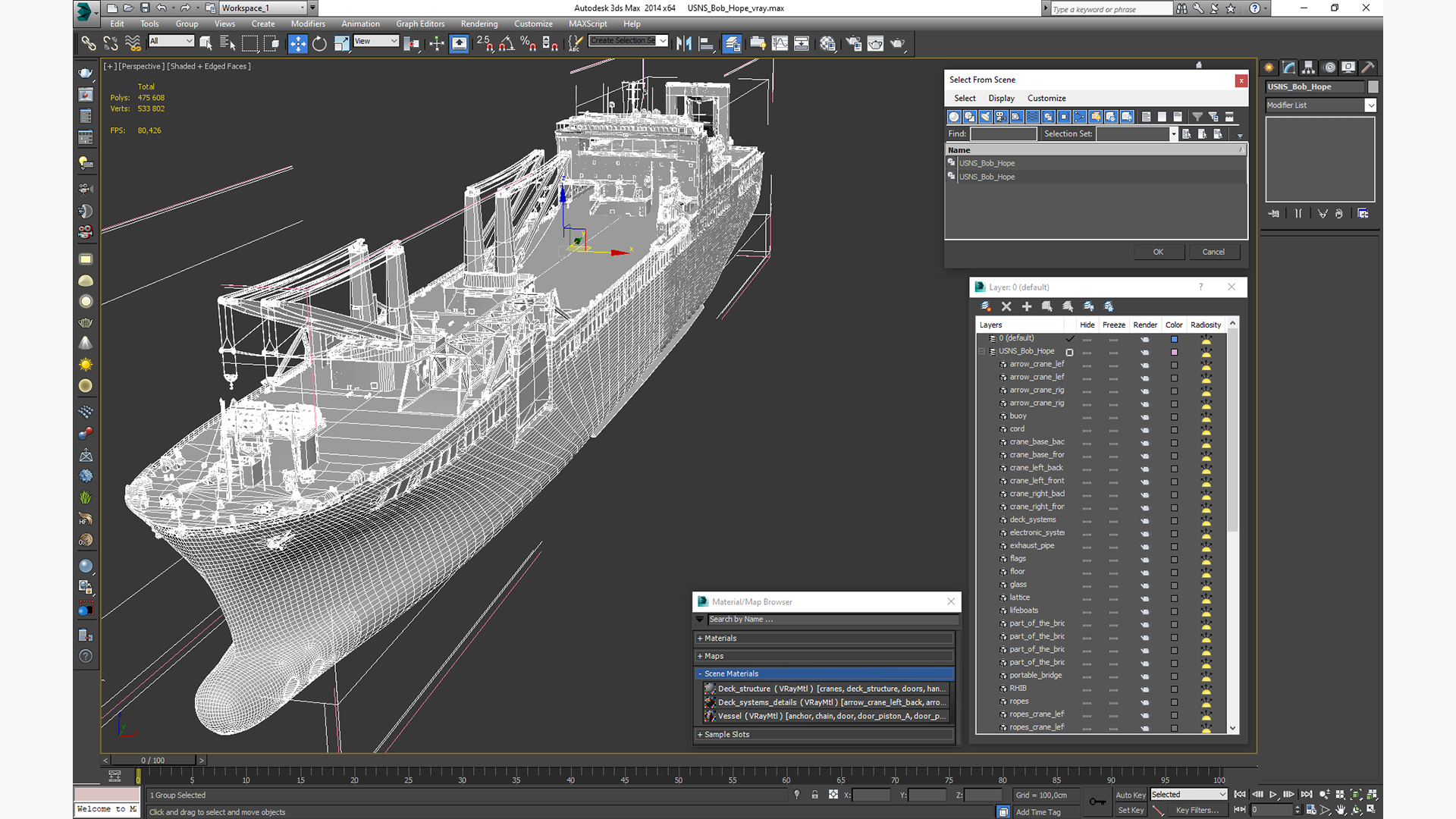 3D USNS Bob Hope model