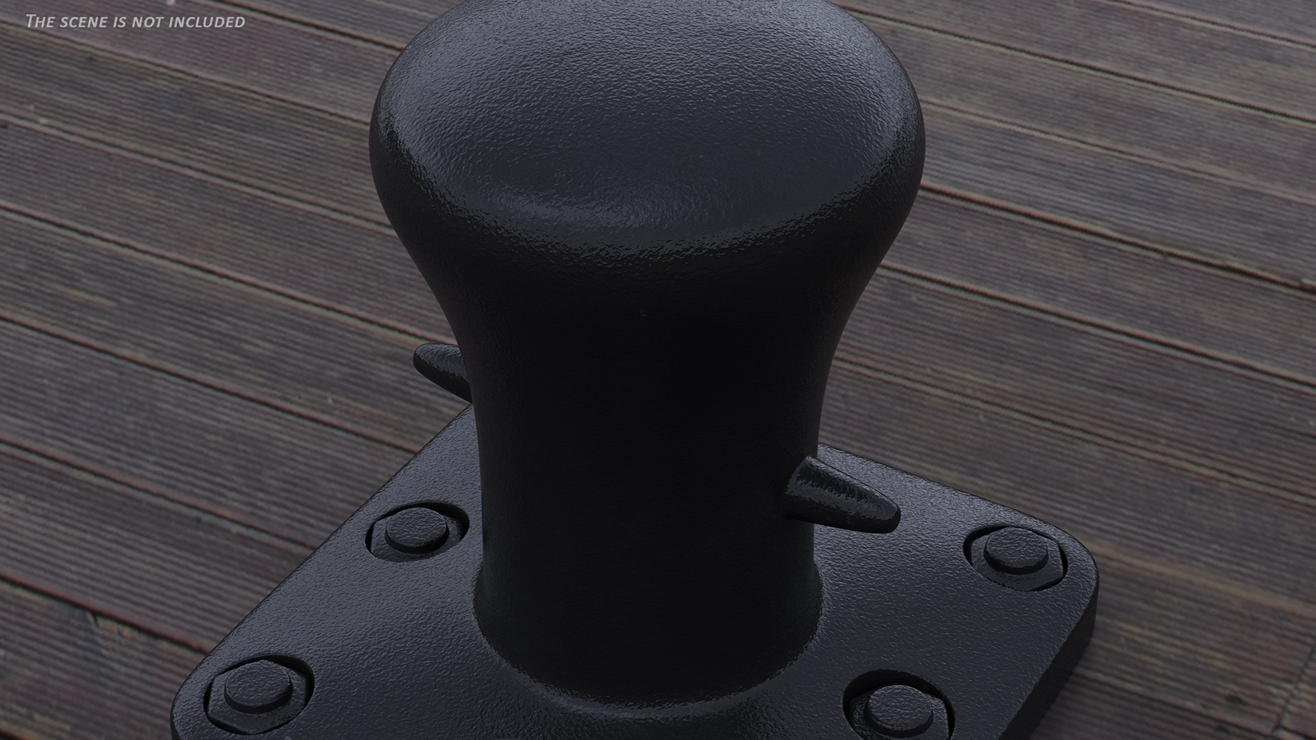 3D Mooring Bollard Black