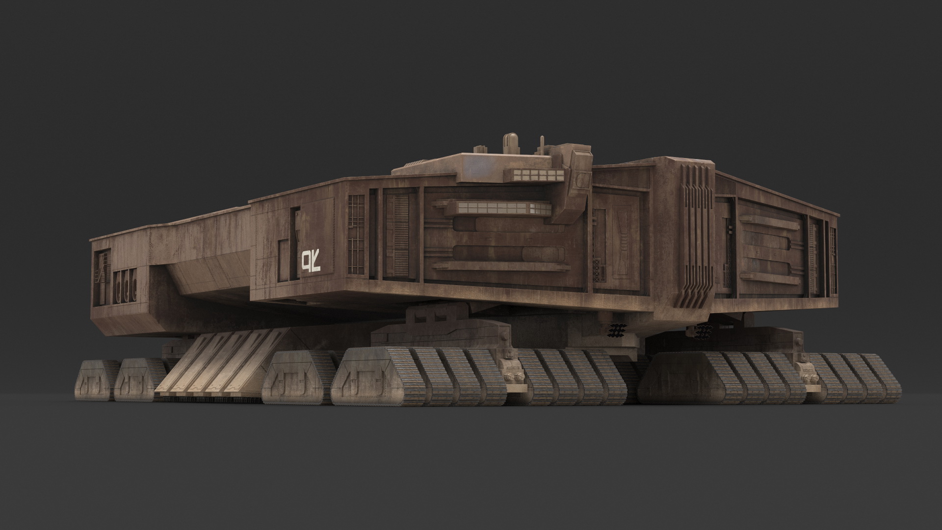 3D Sci-Fi Desert Harvester model