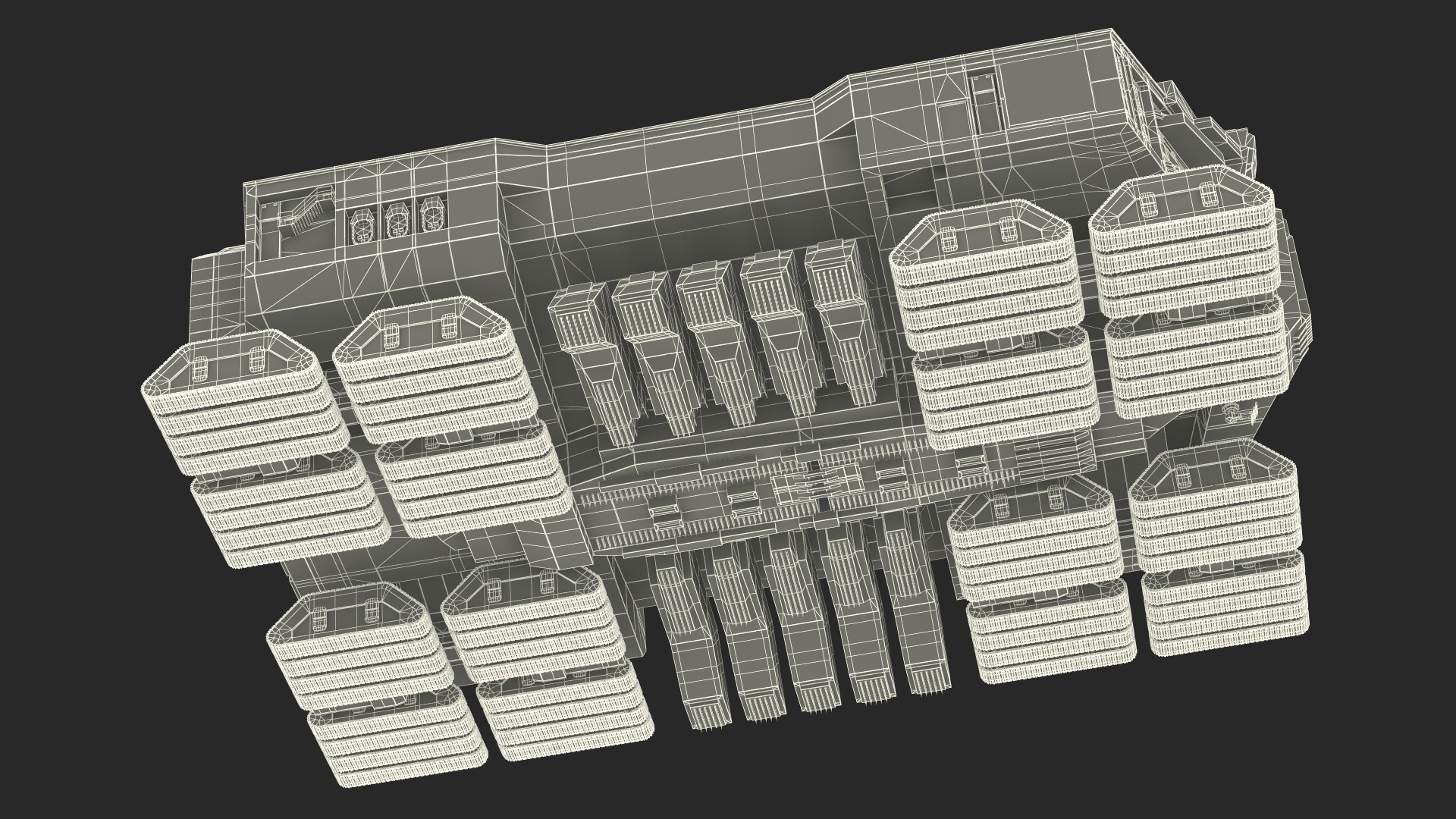 3D Sci-Fi Desert Harvester model