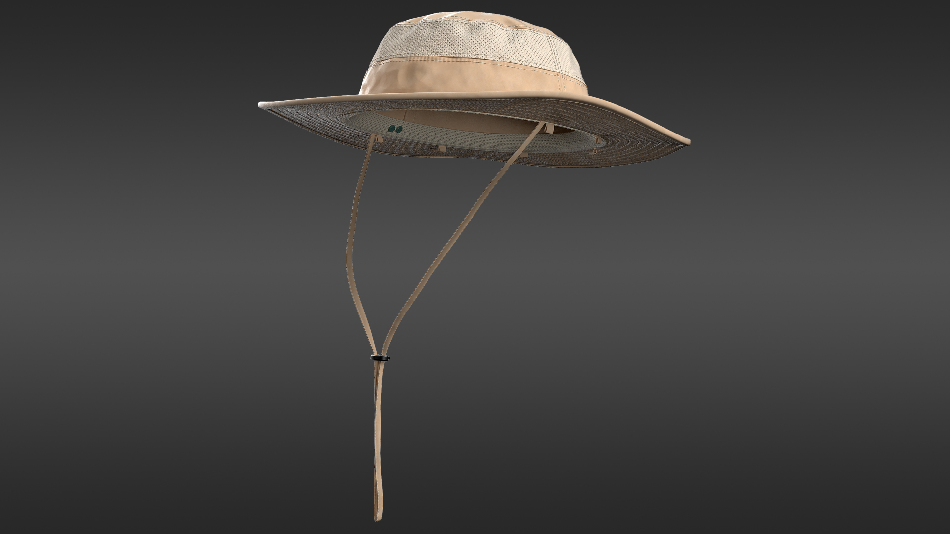 Khaki Fishing Hat 3D