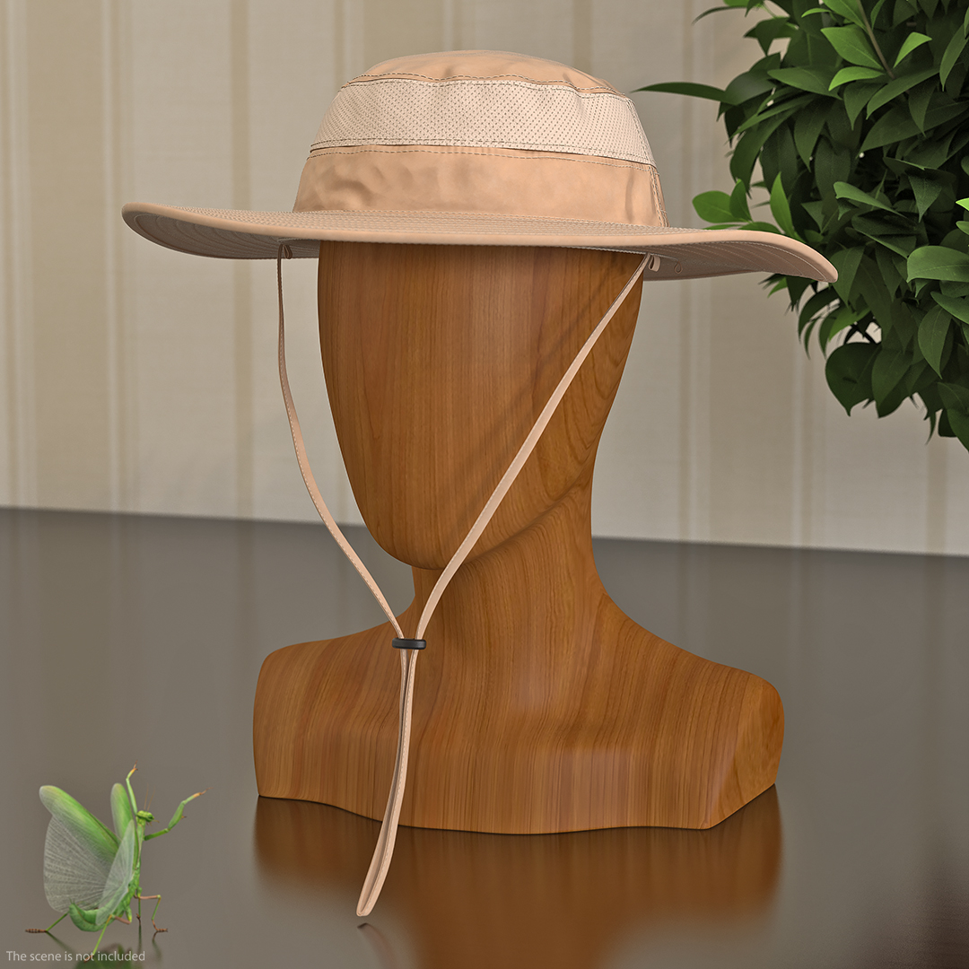 Khaki Fishing Hat 3D