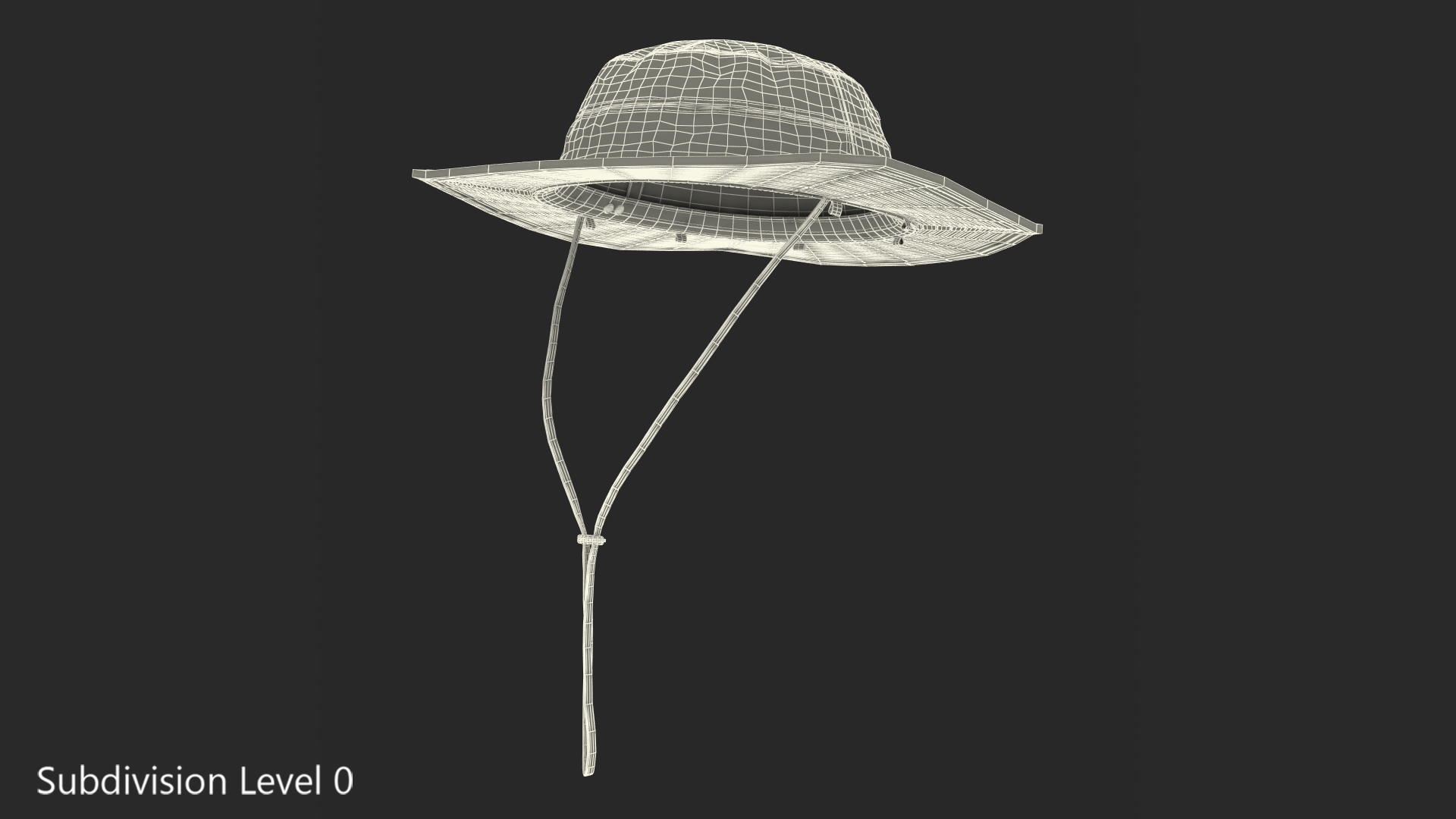 Khaki Fishing Hat 3D