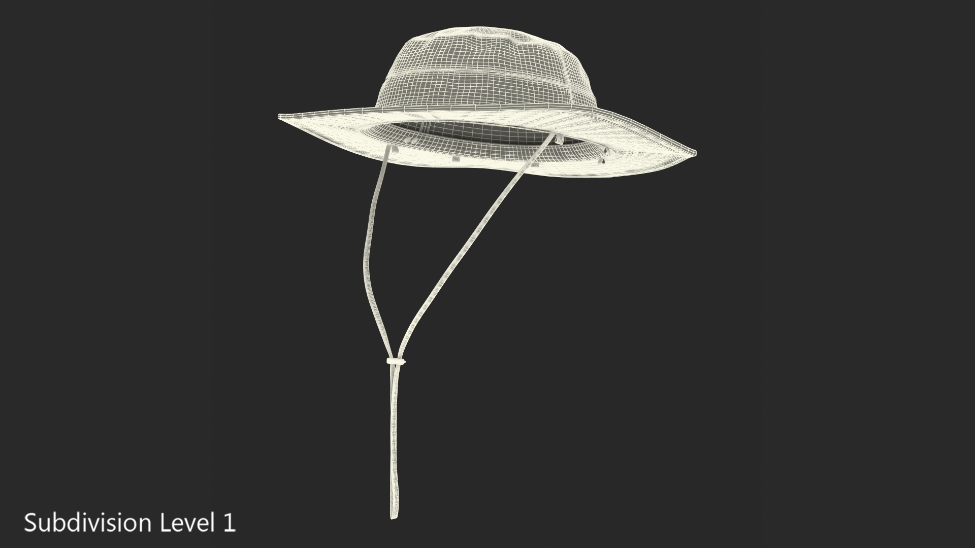 Khaki Fishing Hat 3D