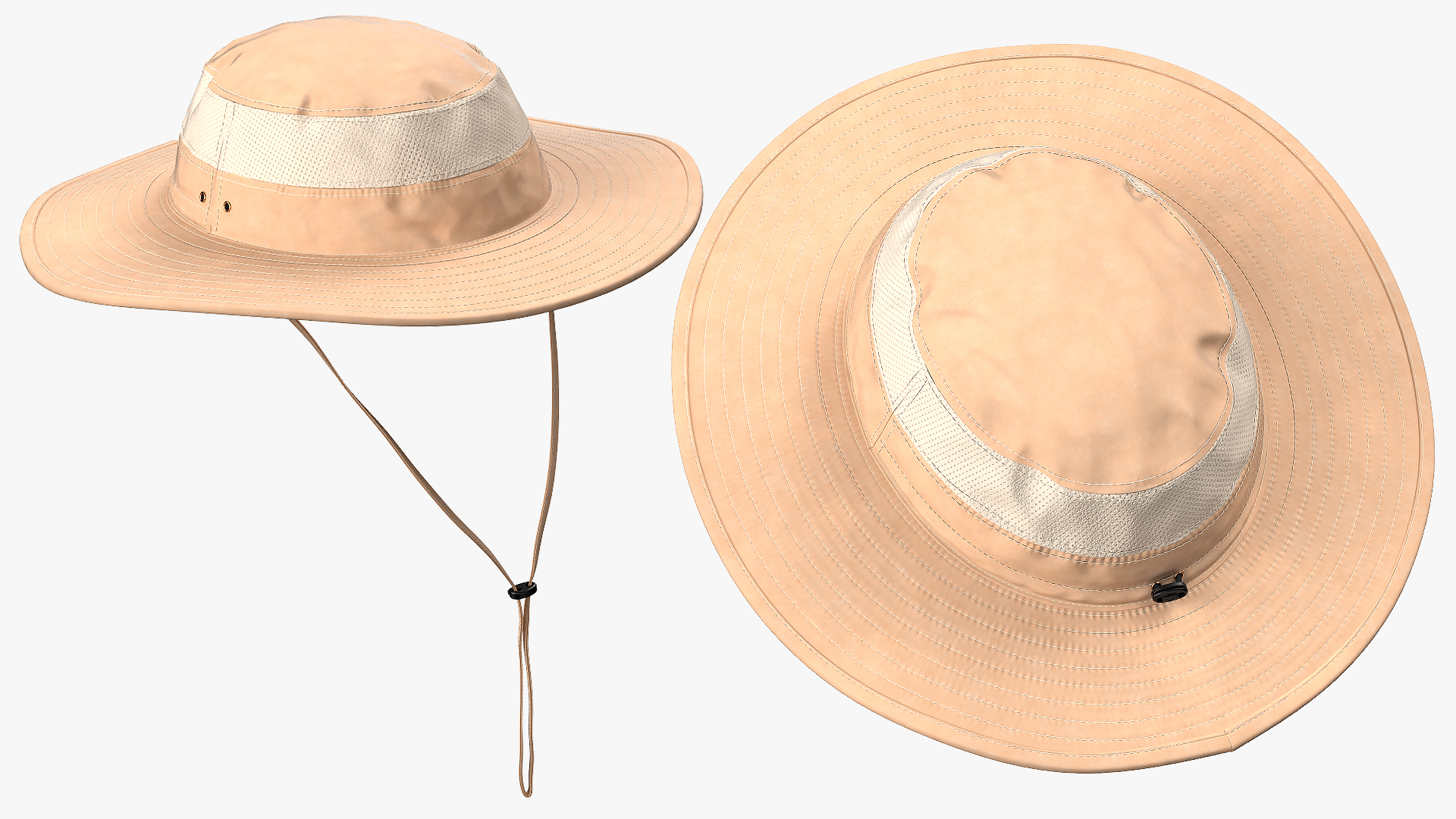 Khaki Fishing Hat 3D