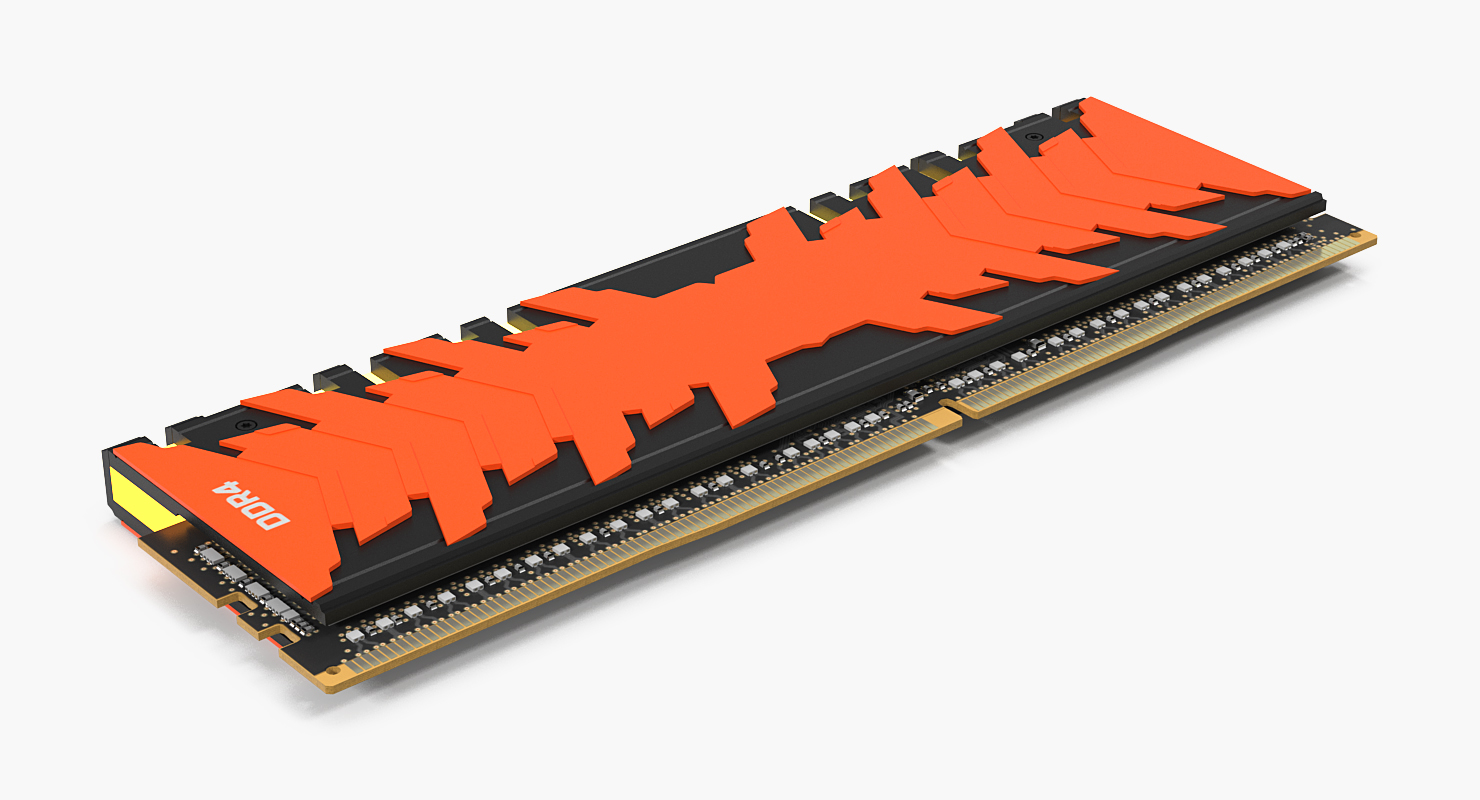 DDR4 SDRAM with Radiator 3D model