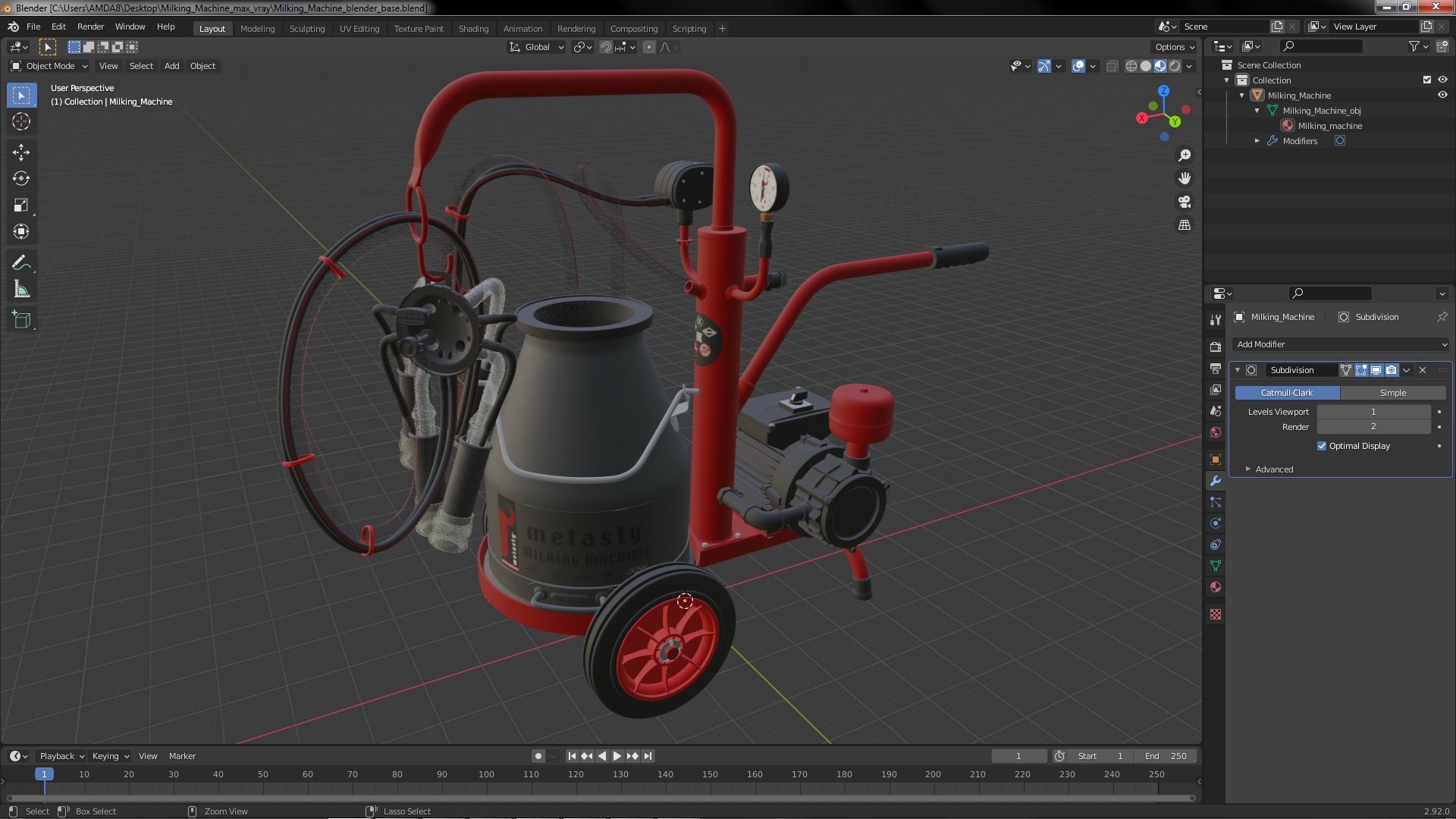 3D model Milking Machine