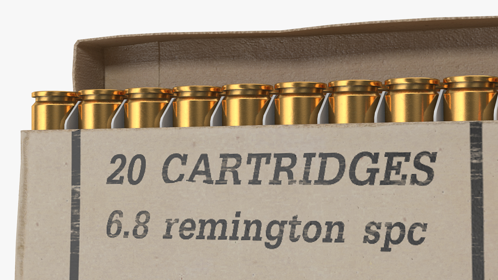 3D Box of 6.8mm Remington Special Purpose Cartridge model