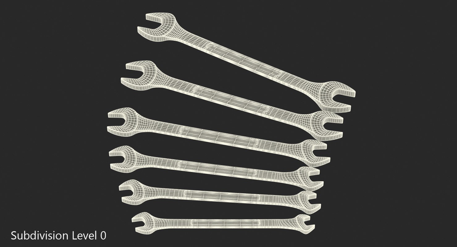 3D Facom Open End Spanner Set