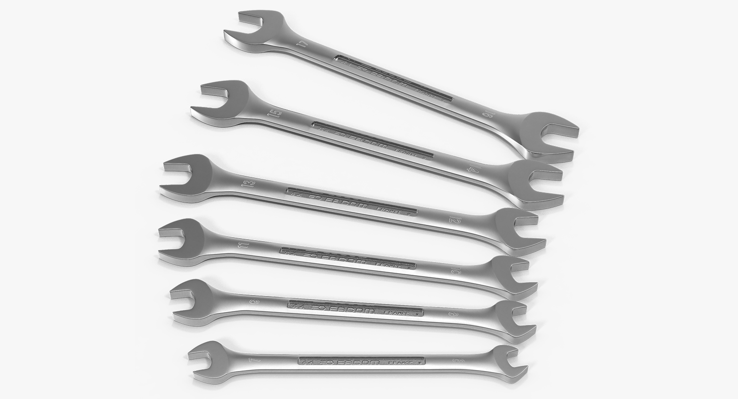 3D Facom Open End Spanner Set