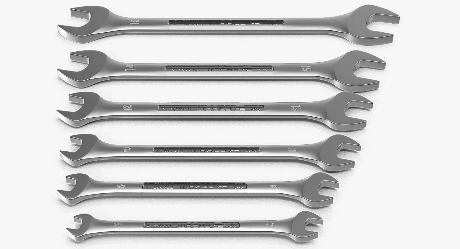 3D Facom Open End Spanner Set