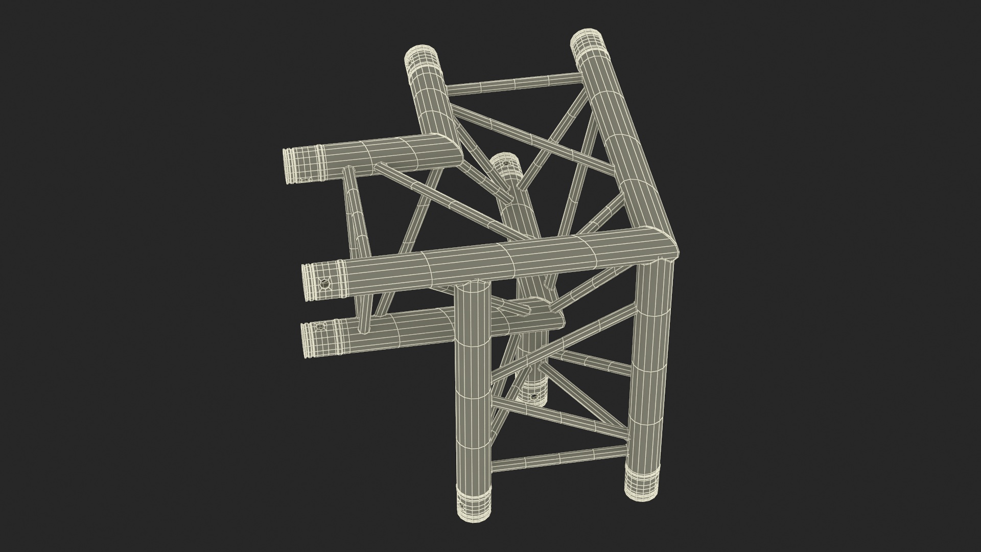 Architecture Truss Modular Triangular 3D