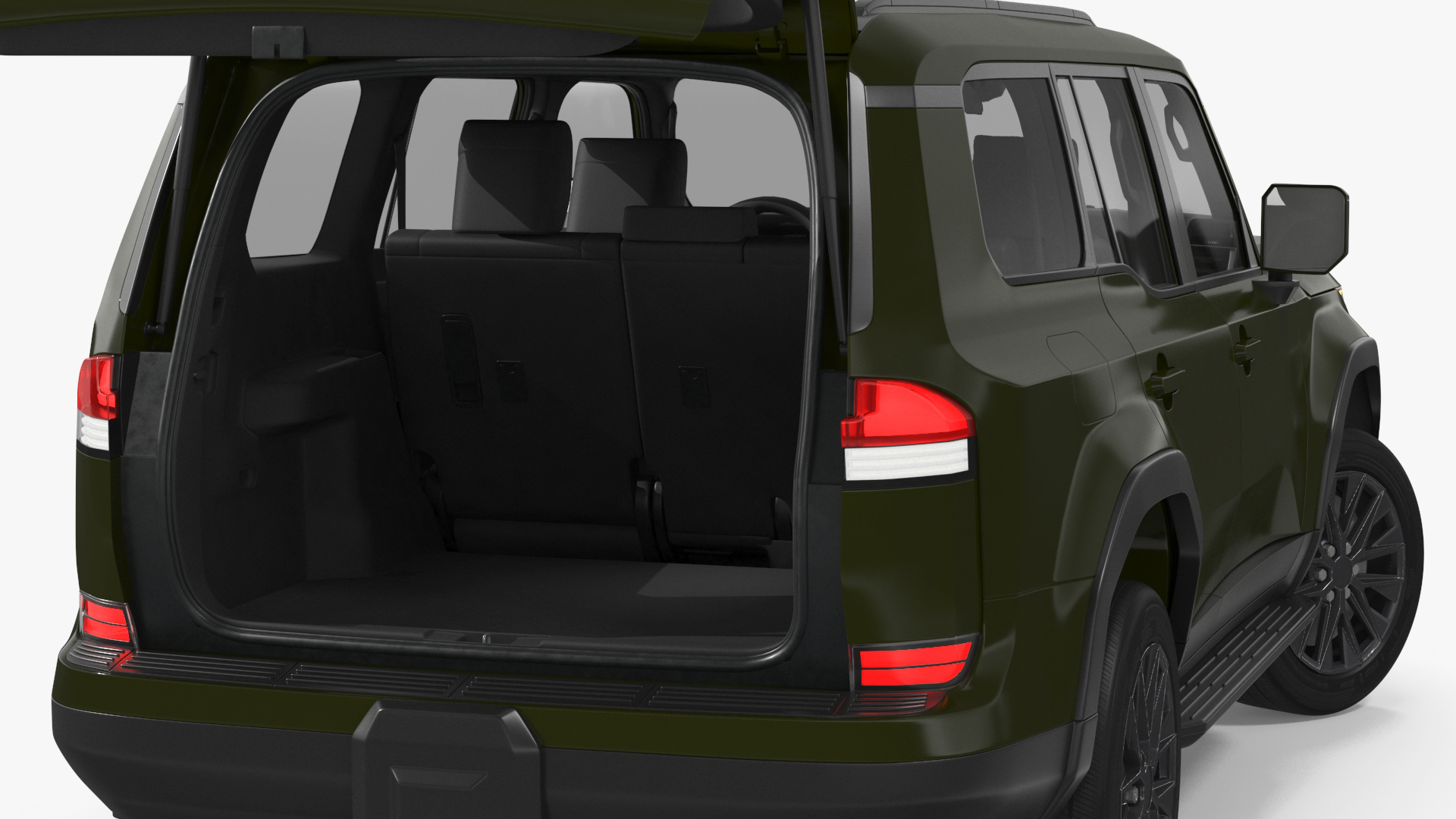 Large Luxury SUV Green Rigged 3D model