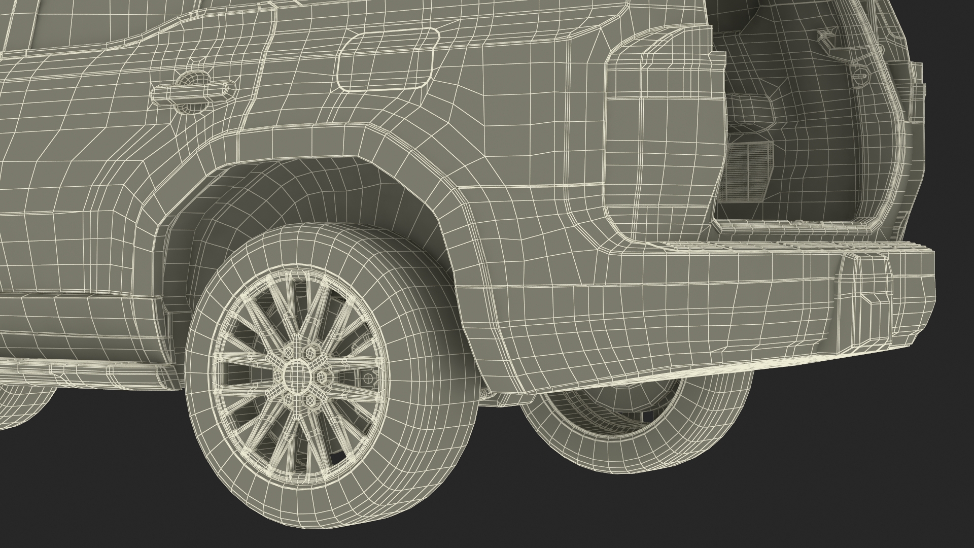 Large Luxury SUV Green Rigged 3D model