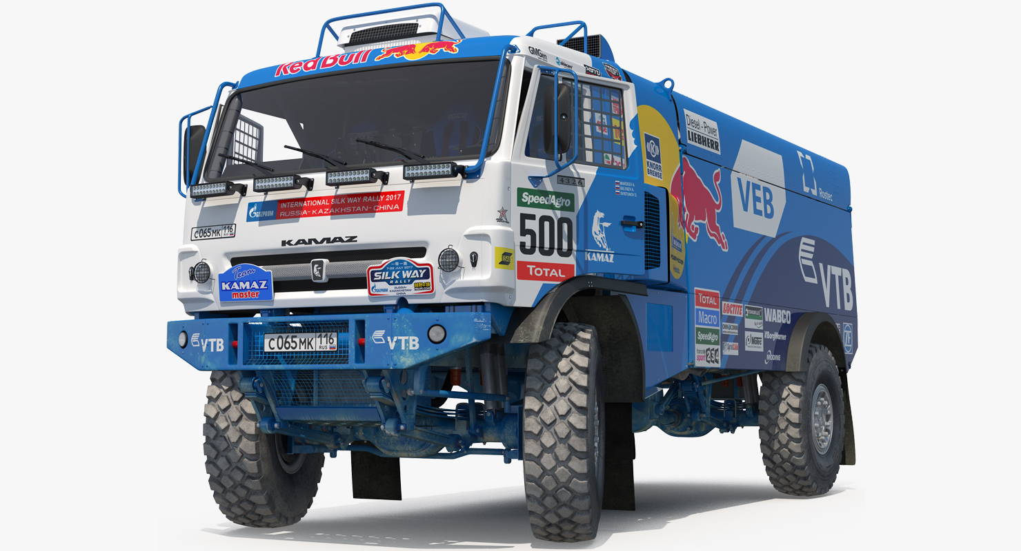 Dakar Racing Truck KAMAZ 4326 VK Rigged 3D model