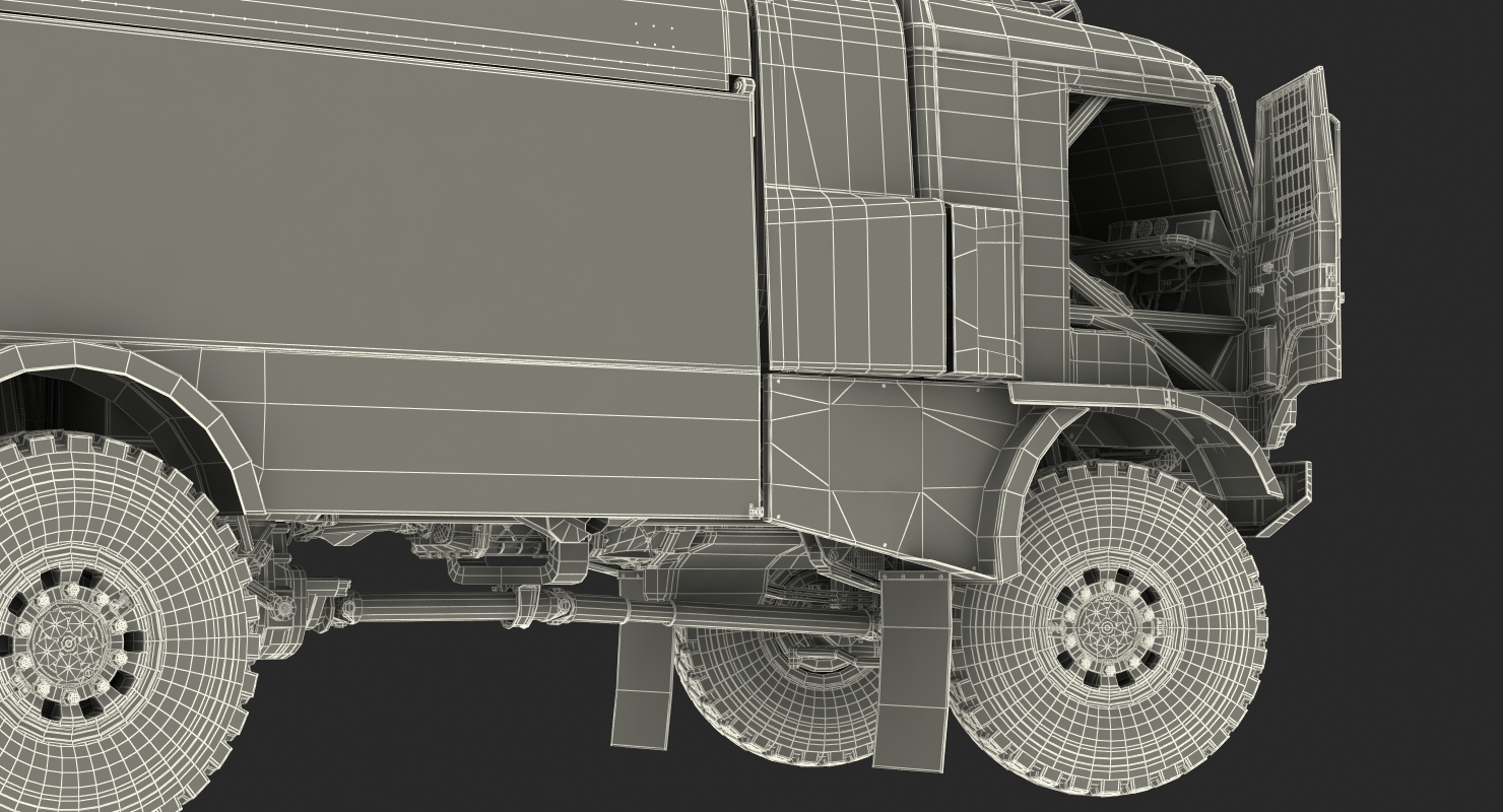 Dakar Racing Truck KAMAZ 4326 VK Rigged 3D model