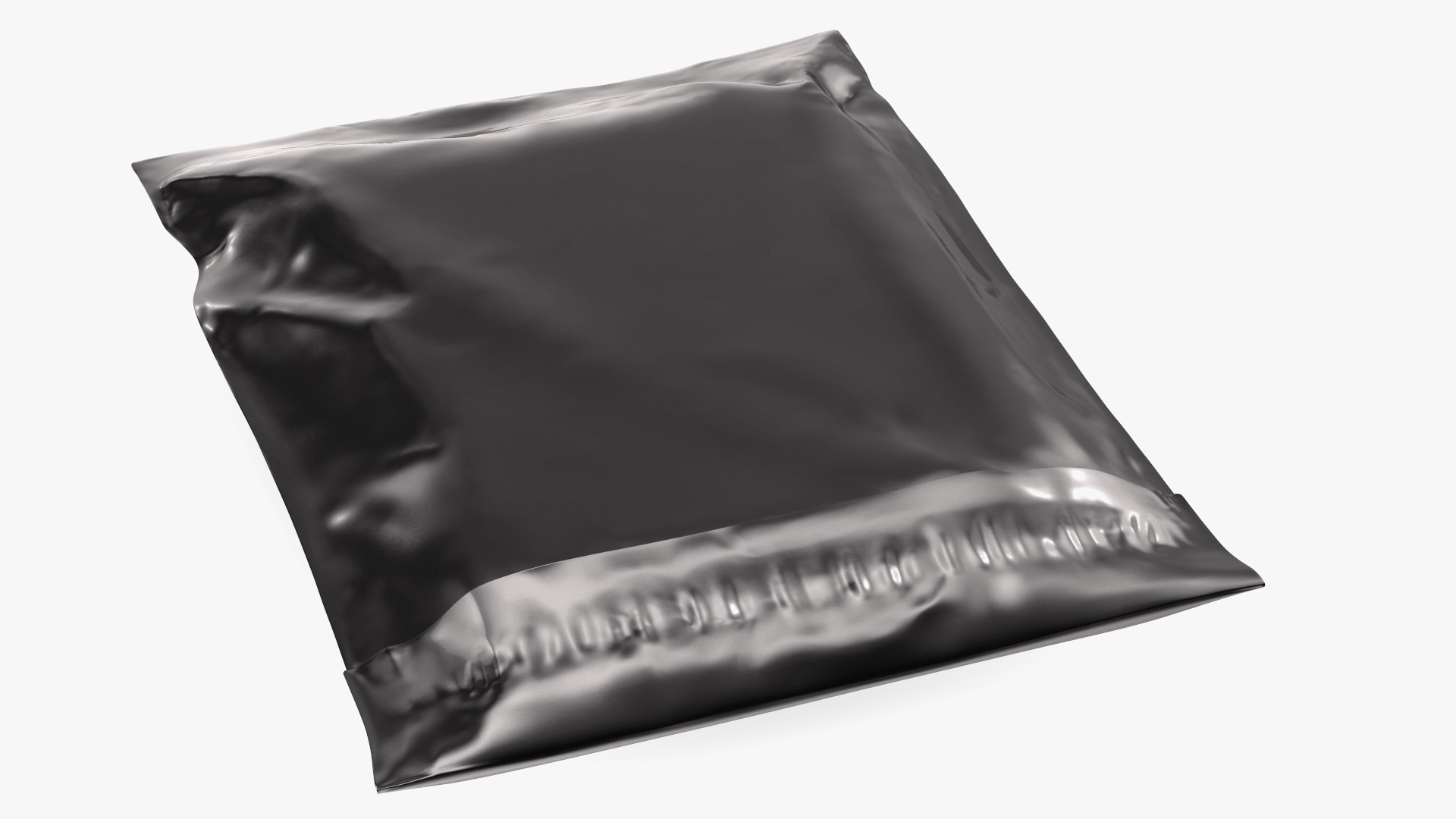 3D Poly Mailer Plastic Bag Black Closed