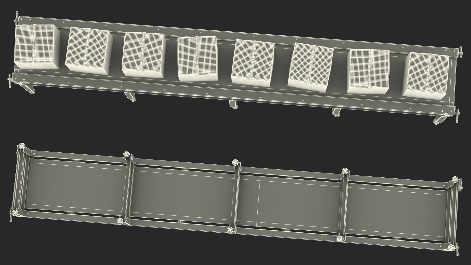 Conveyor Belt With Box 3D