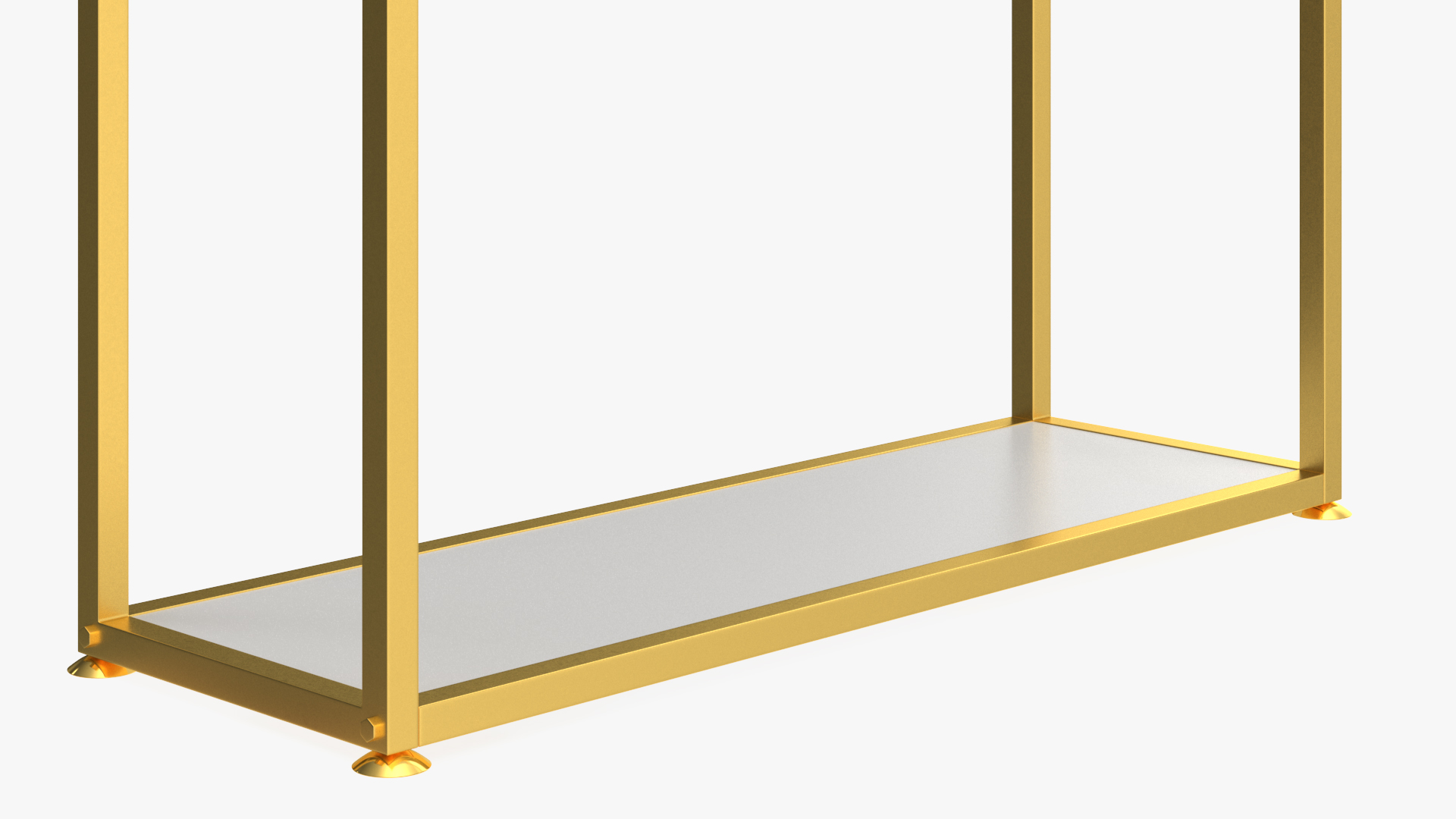 3D Golden Cloth Rack with Shelf model