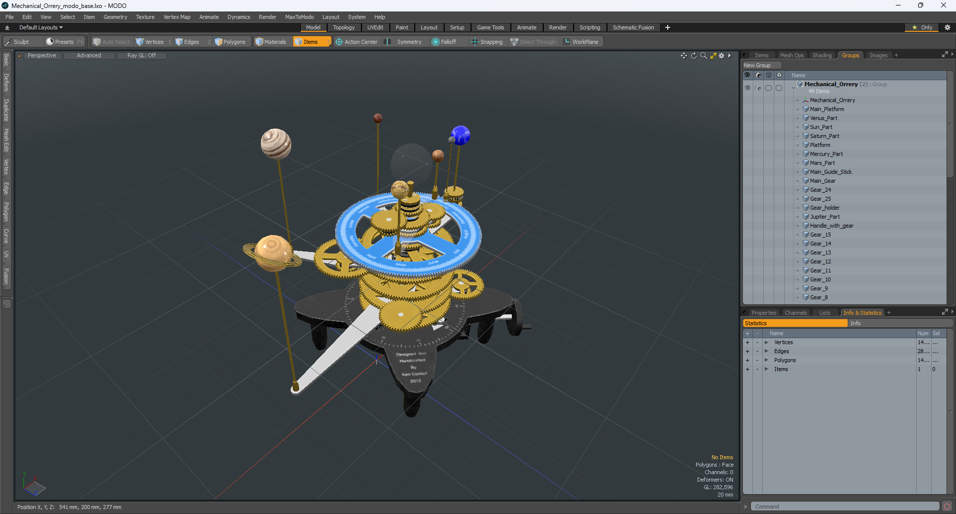 Mechanical Orrery 3D