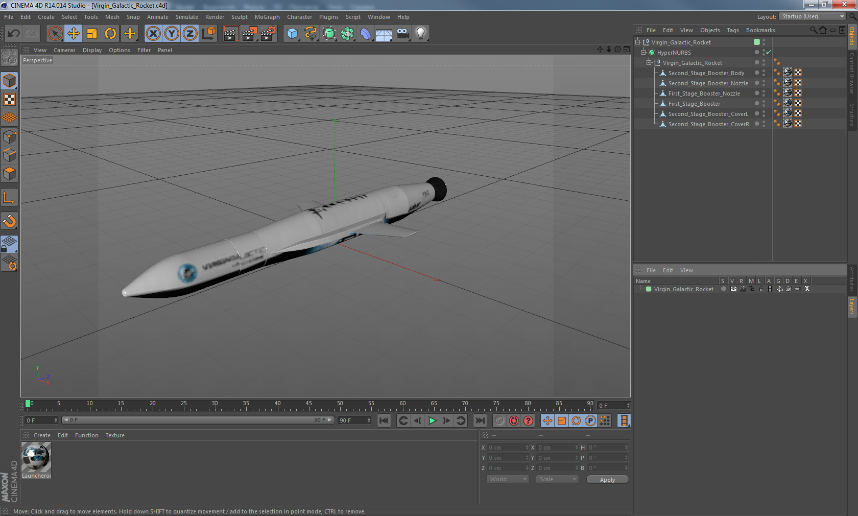 Virgin Galactic Rocket 3D