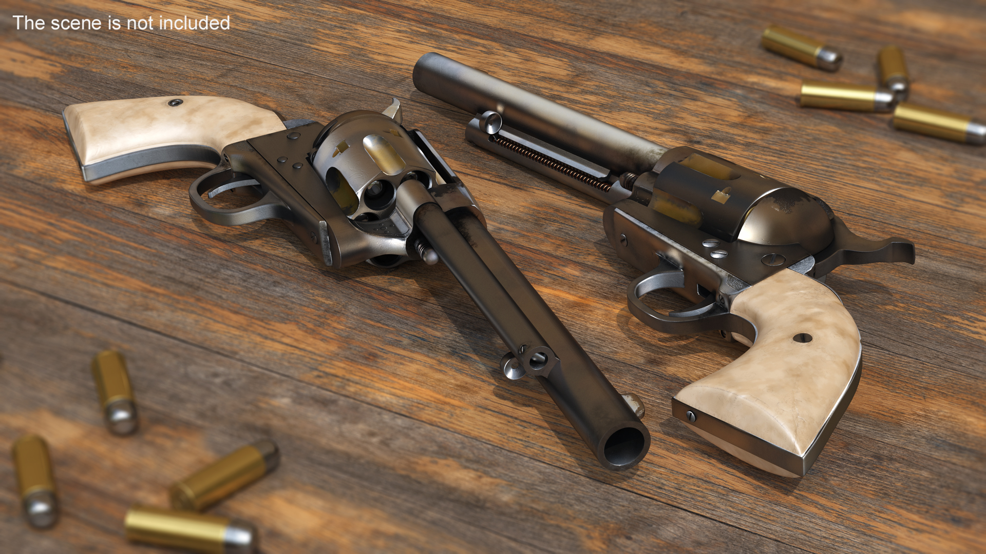 3D model Loaded Revolver