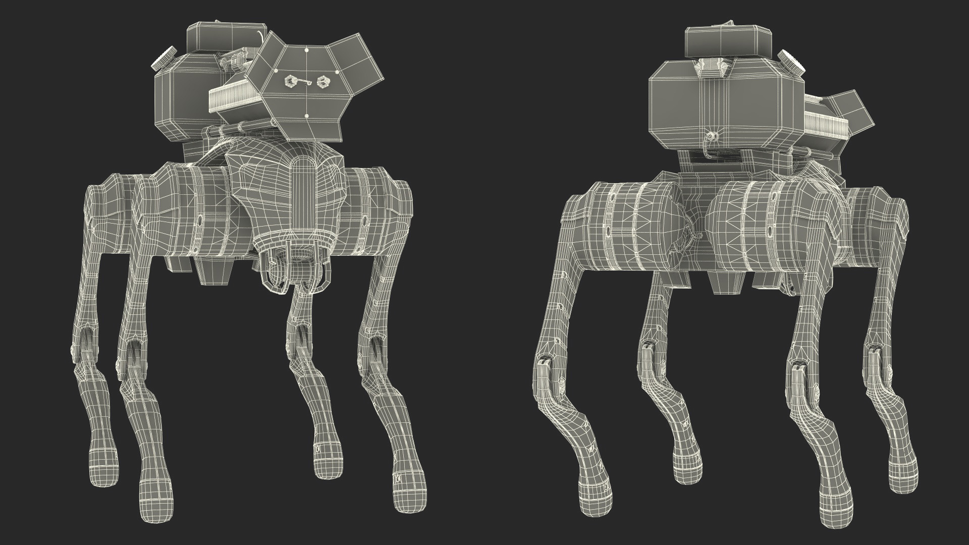 Robot Dog with a Flamethrower 3D model