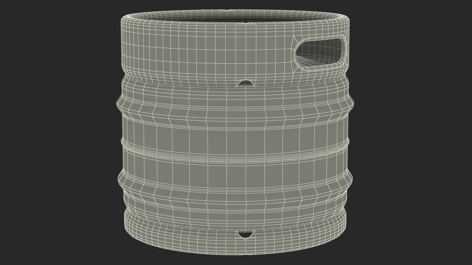 3D Stainless Steel Beer Keg 30L model