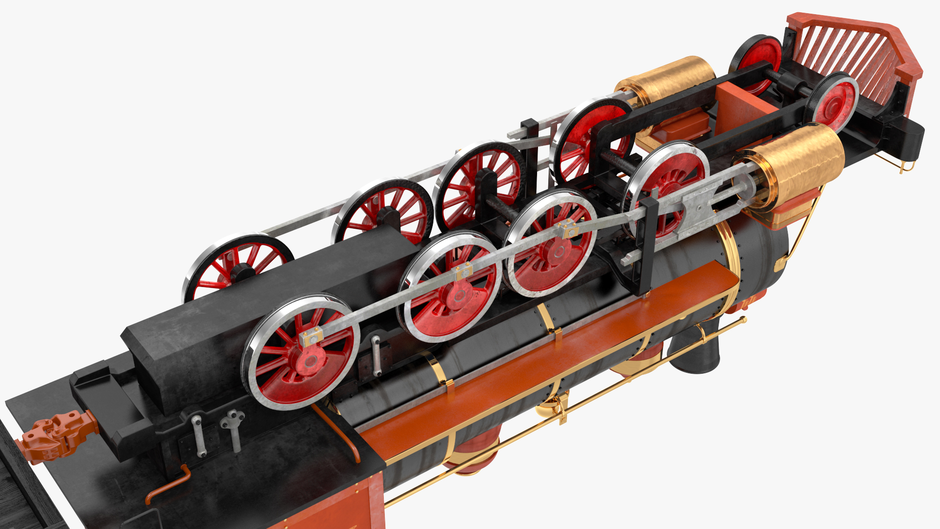 Steam Train And Freight Wagon 3D model