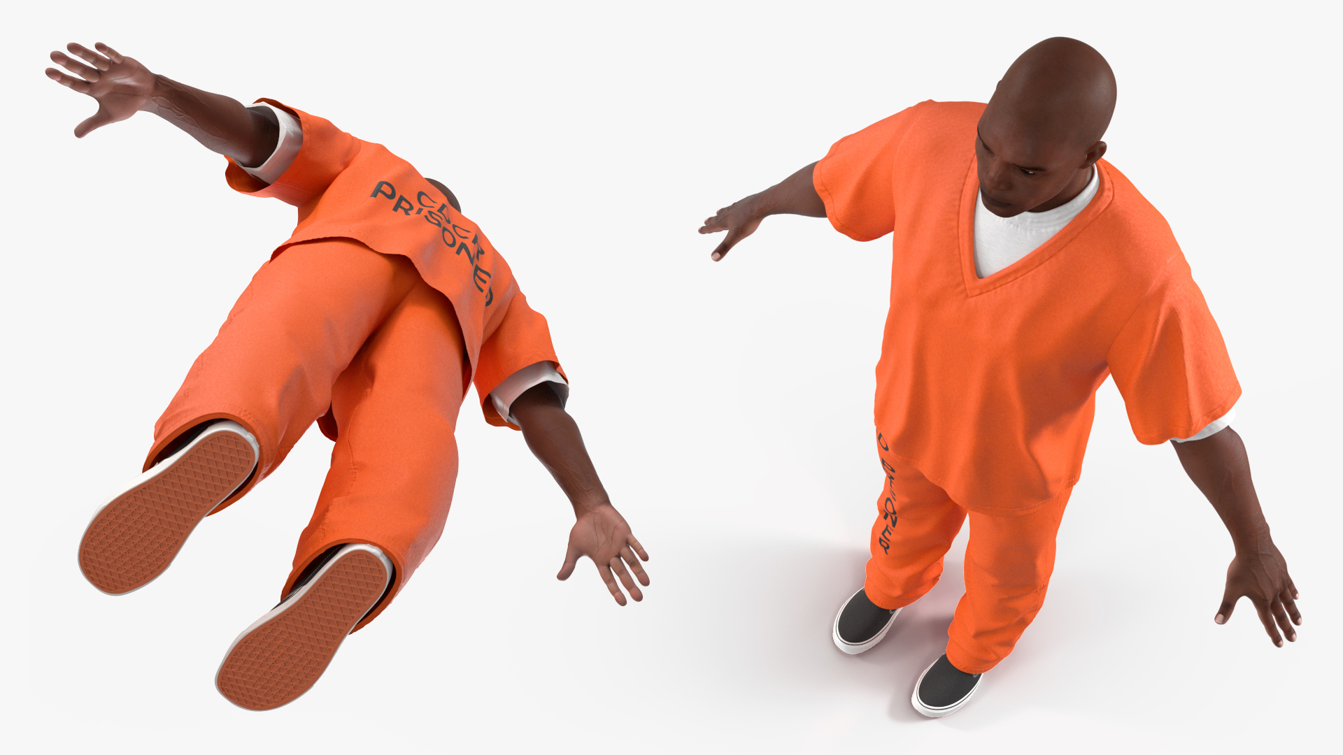 3D Black Male Prisoner A-Pose