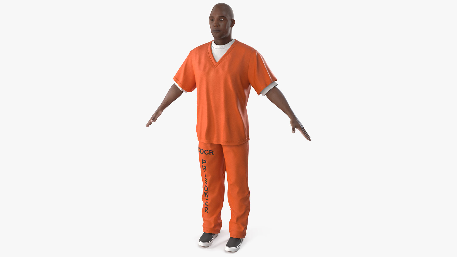 3D Black Male Prisoner A-Pose