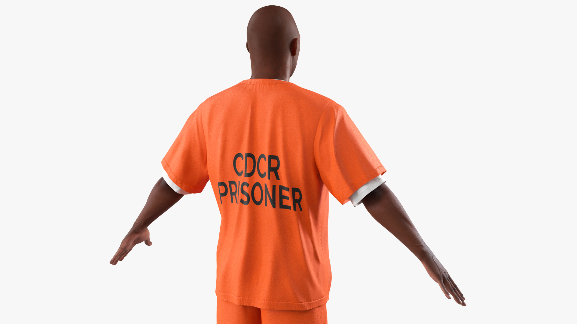 3D Black Male Prisoner A-Pose