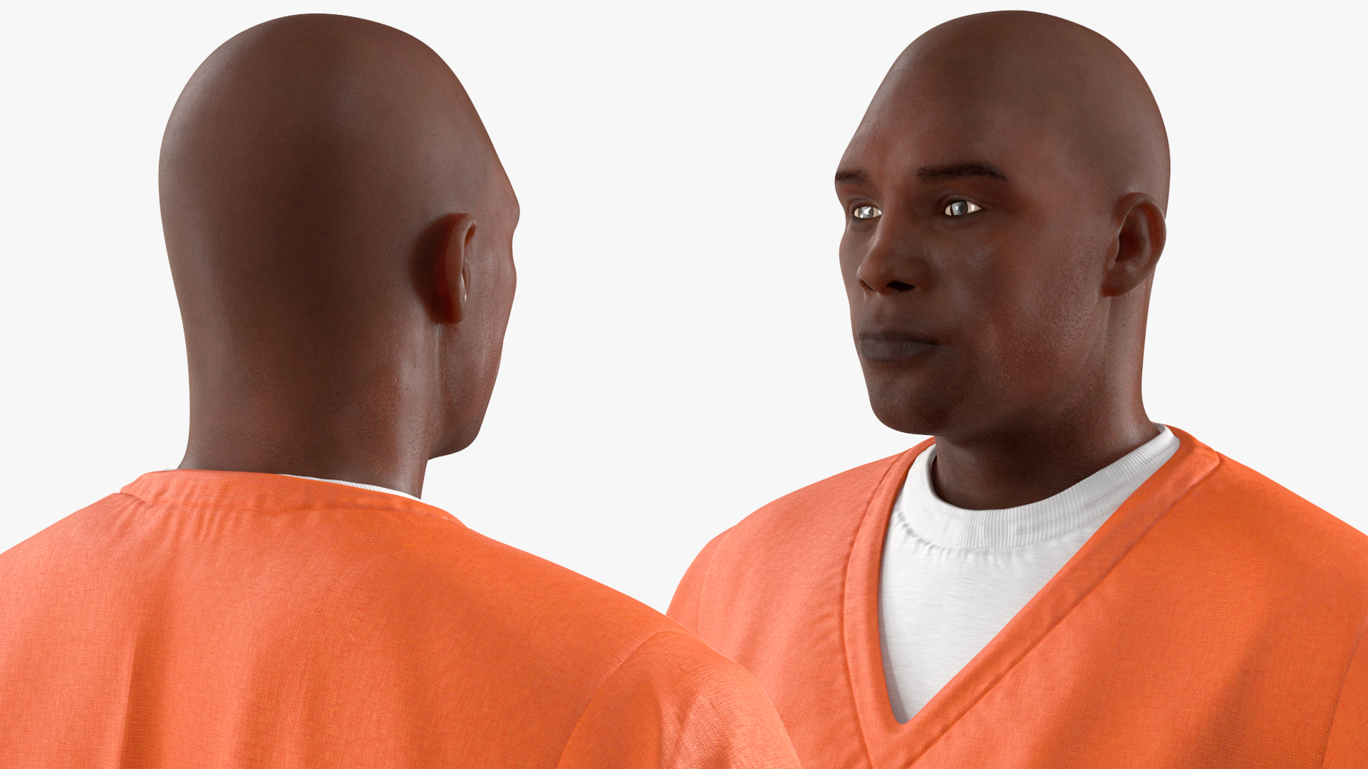 3D Black Male Prisoner A-Pose