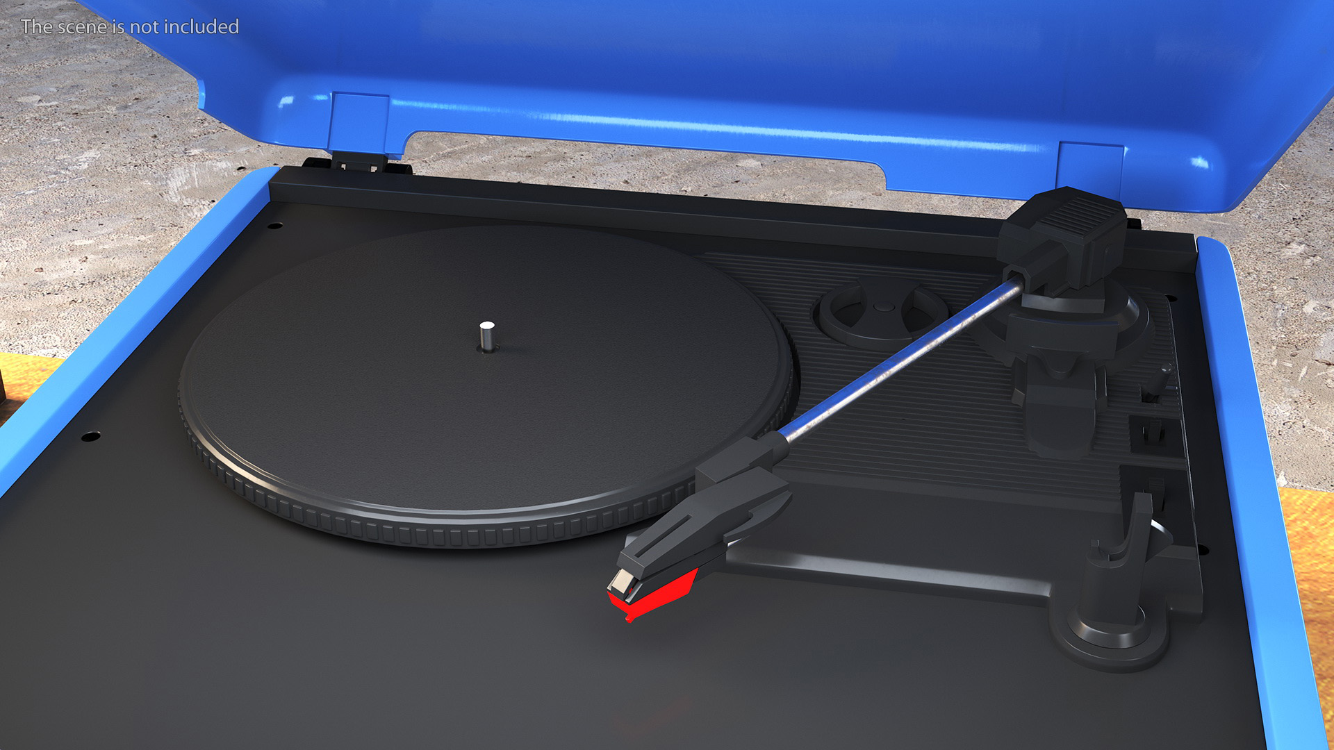 Victrola Blue Retro Turntable 3D model