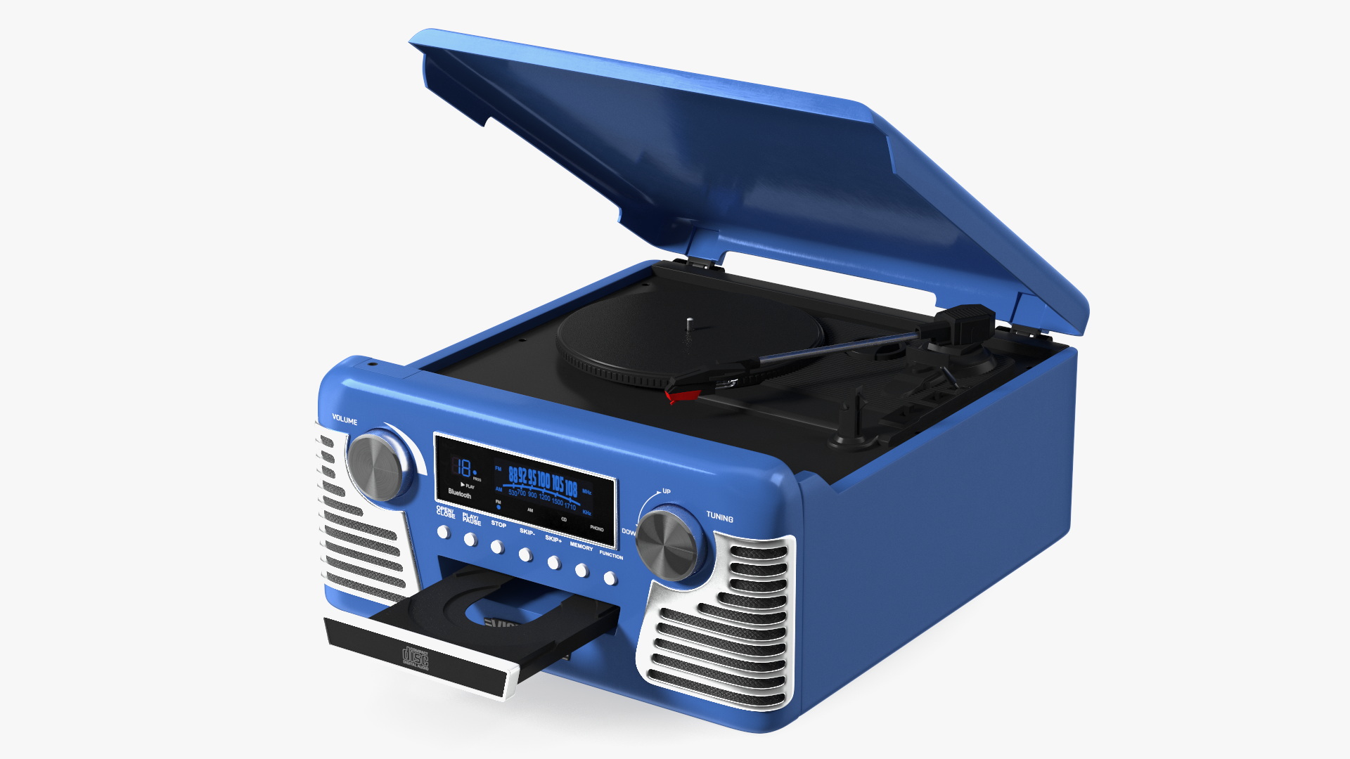 Victrola Blue Retro Turntable 3D model