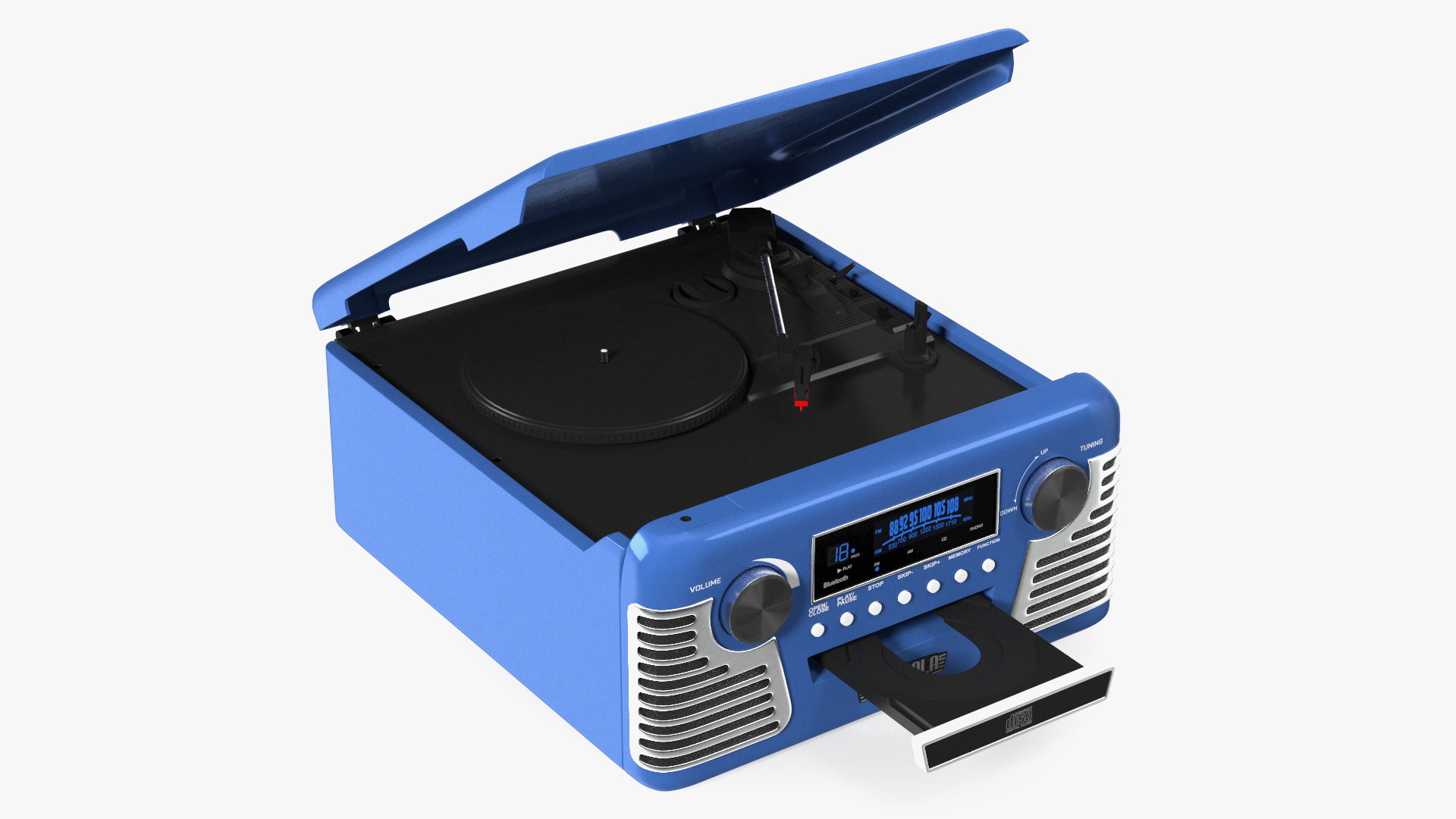 Victrola Blue Retro Turntable 3D model