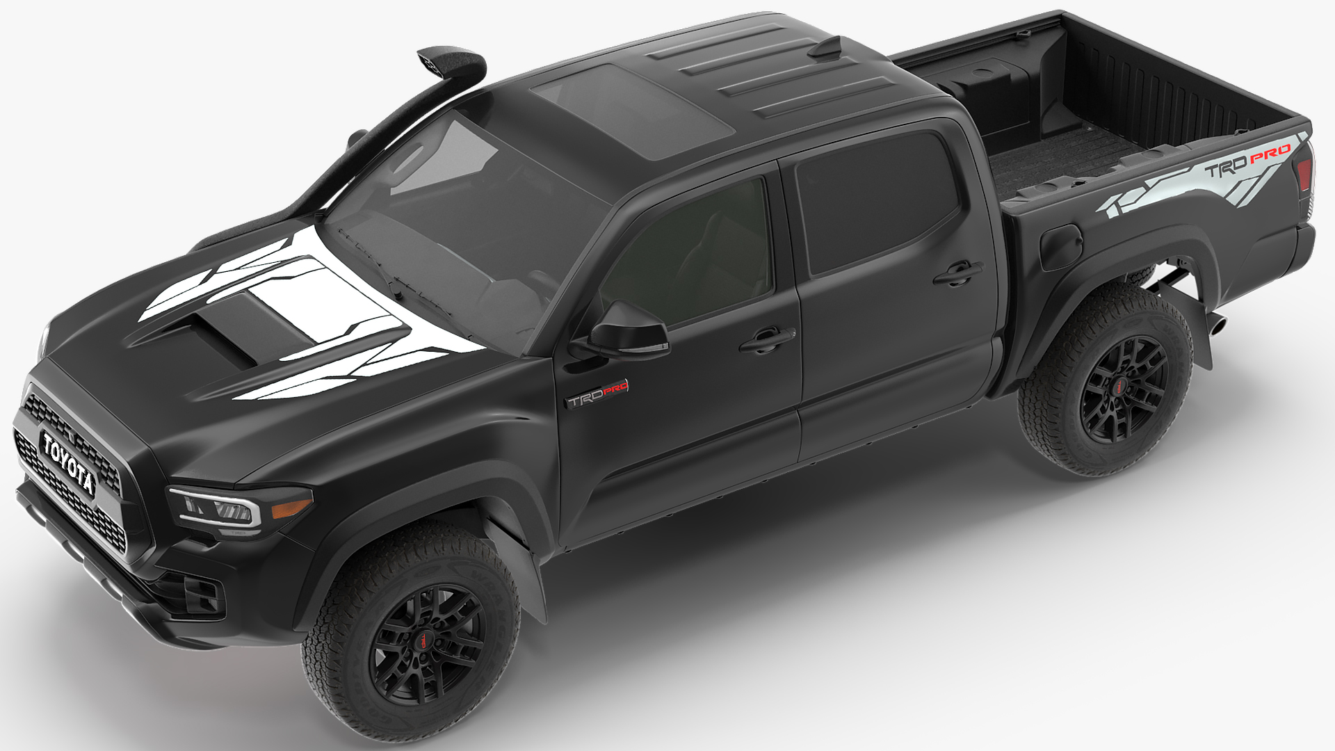 Toyota Tacoma TRD Pro Midnight Black Metallic 2021 Rigged 3D